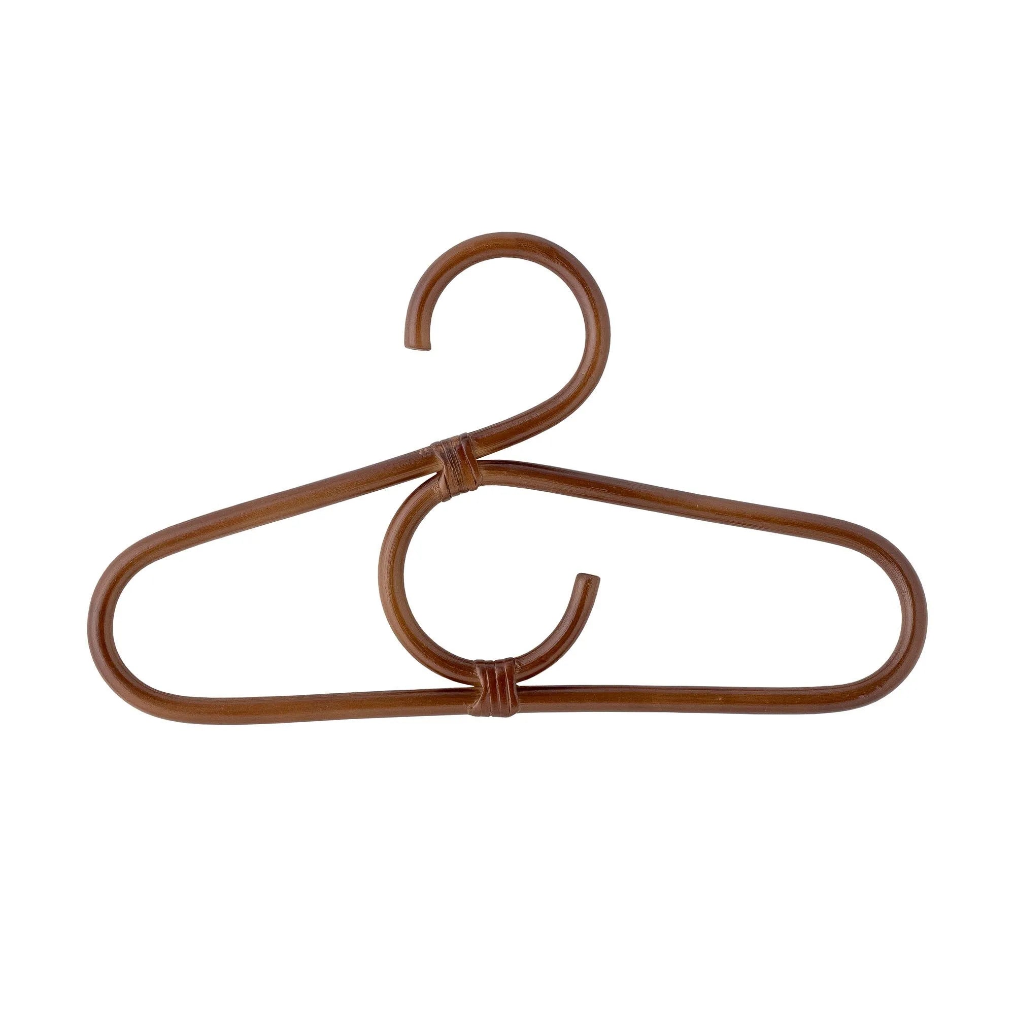 Aranya Aufhänger aus braunem Rattan: stilvoll, nachhaltig, ideal für kleine Outfits. Perfekt für Kinderzimmer, 30 cm, Boho-Chic.
