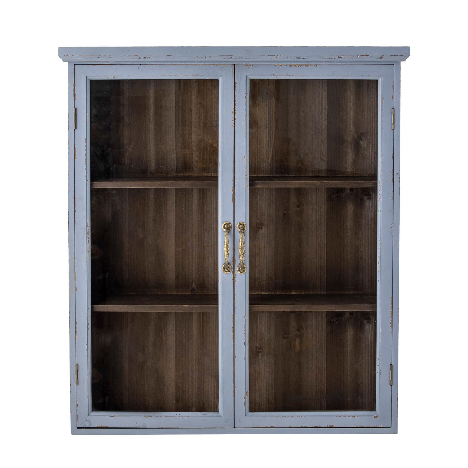 Armoire Hazem, bleu, bois de sapin