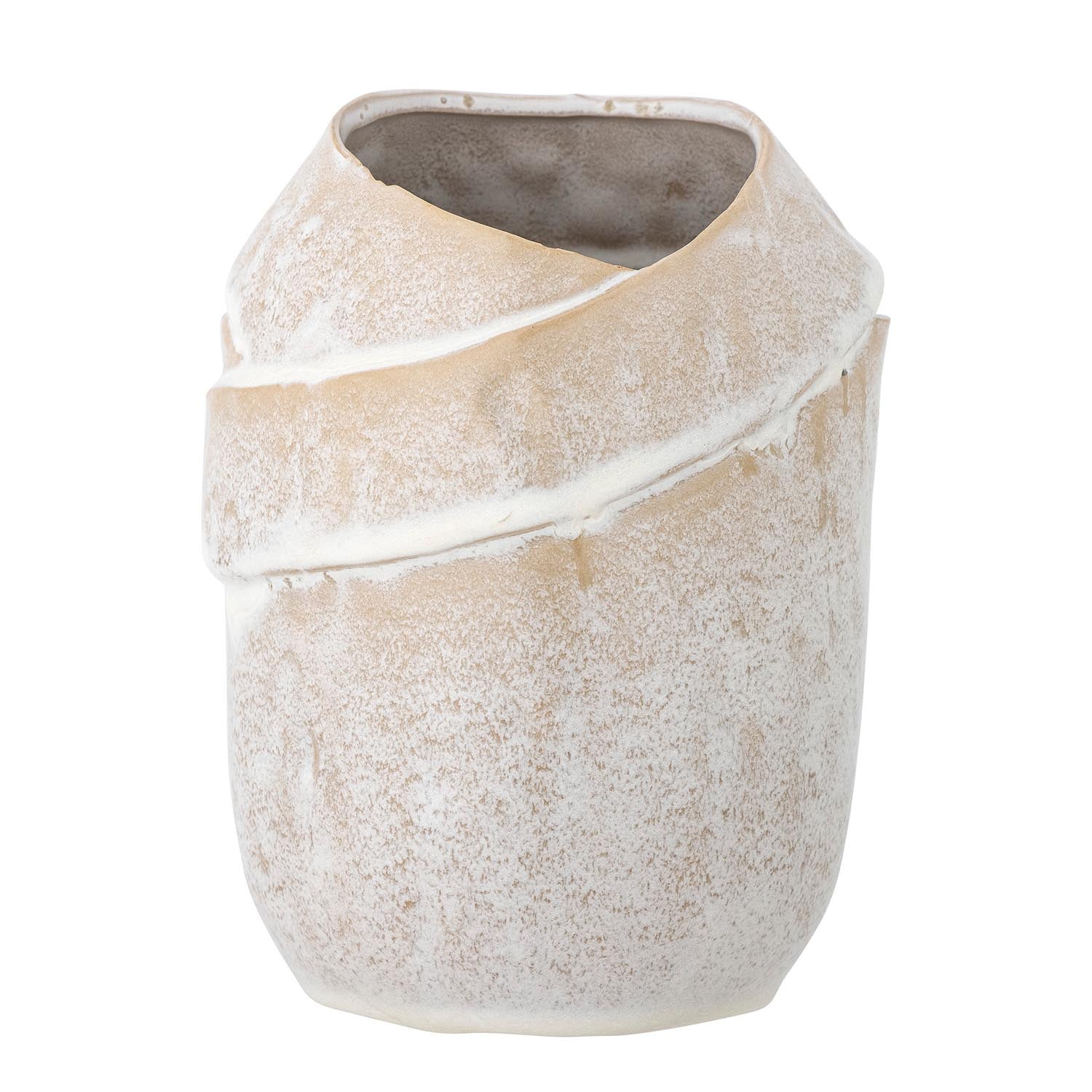Die Abeera Vase aus Steingut in Naturtönen von Bloomingville besticht durch ihr zeitloses Design und ihre hochwertige Verarbeitung.