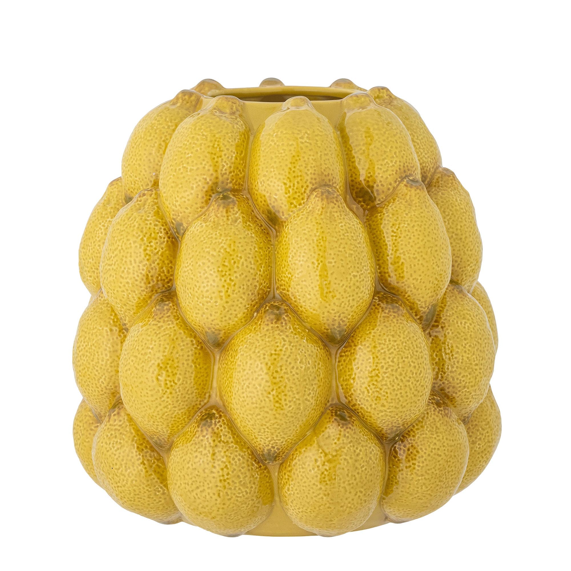 Sonnengelbe Limone Vase aus Steingut von Creative Collection.
