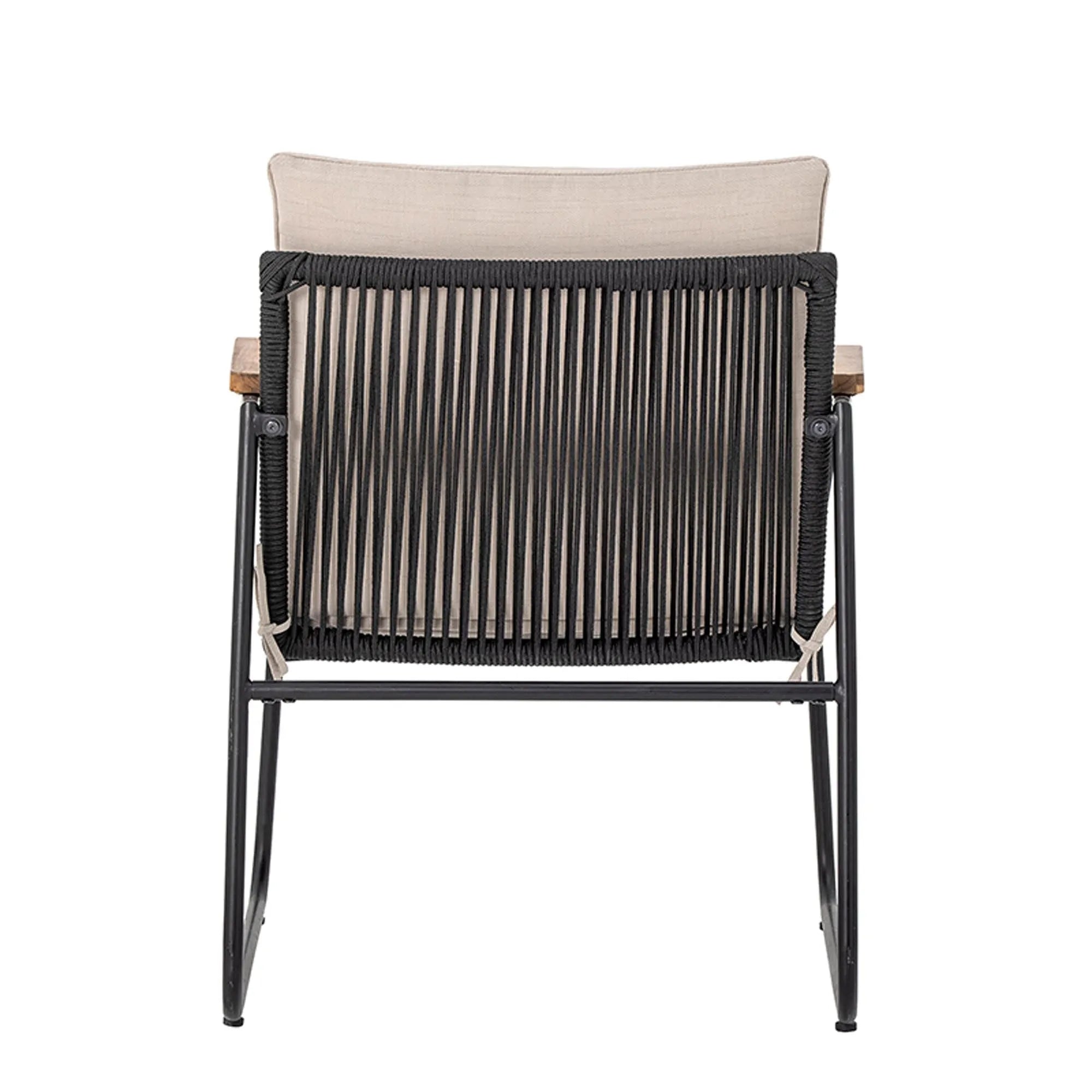 Moderner Hampton Loungesessel aus schwarzem Metall von Bloomingville.