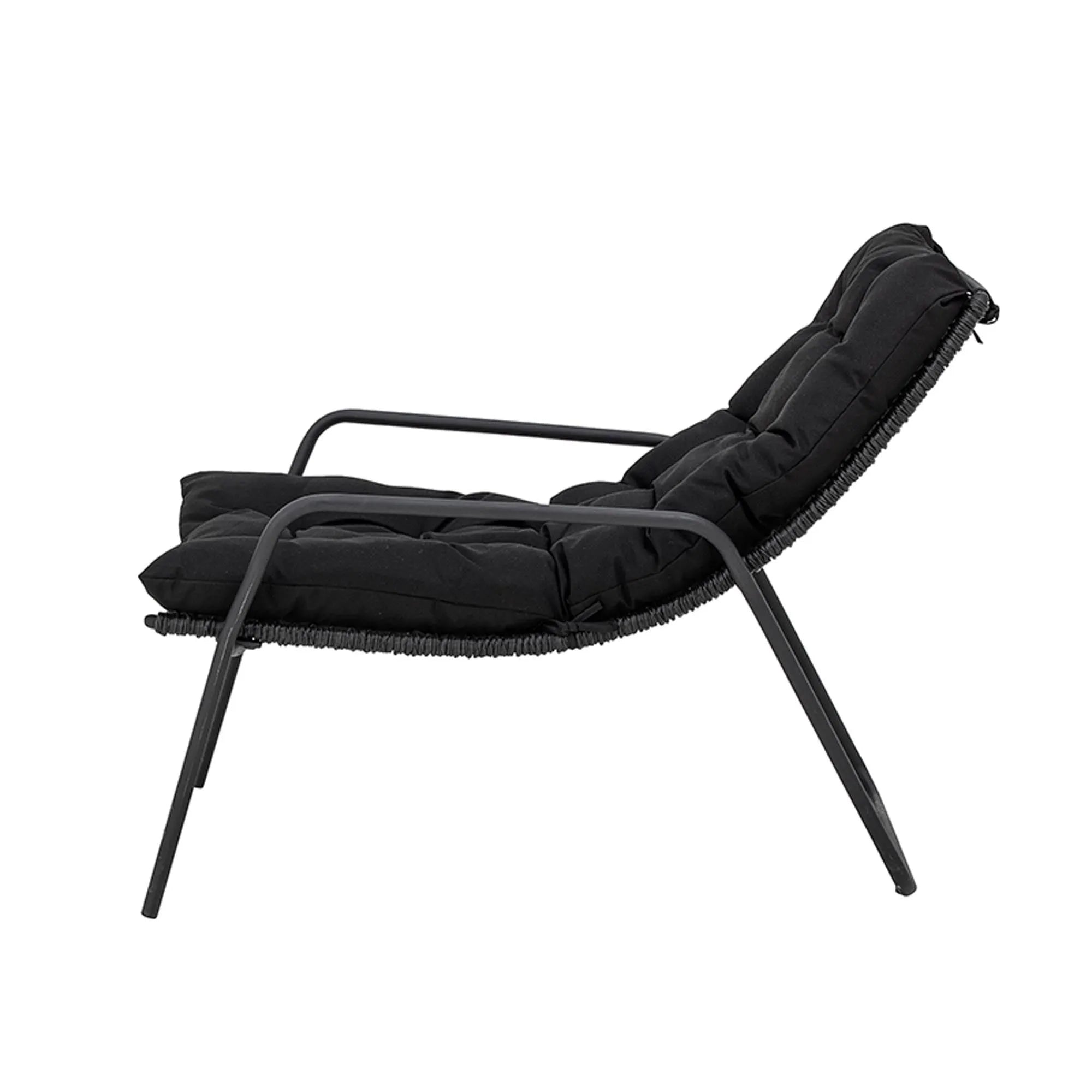 Eleganter Boel Liegestuhl in Schwarz aus Metall von Bloomingville.