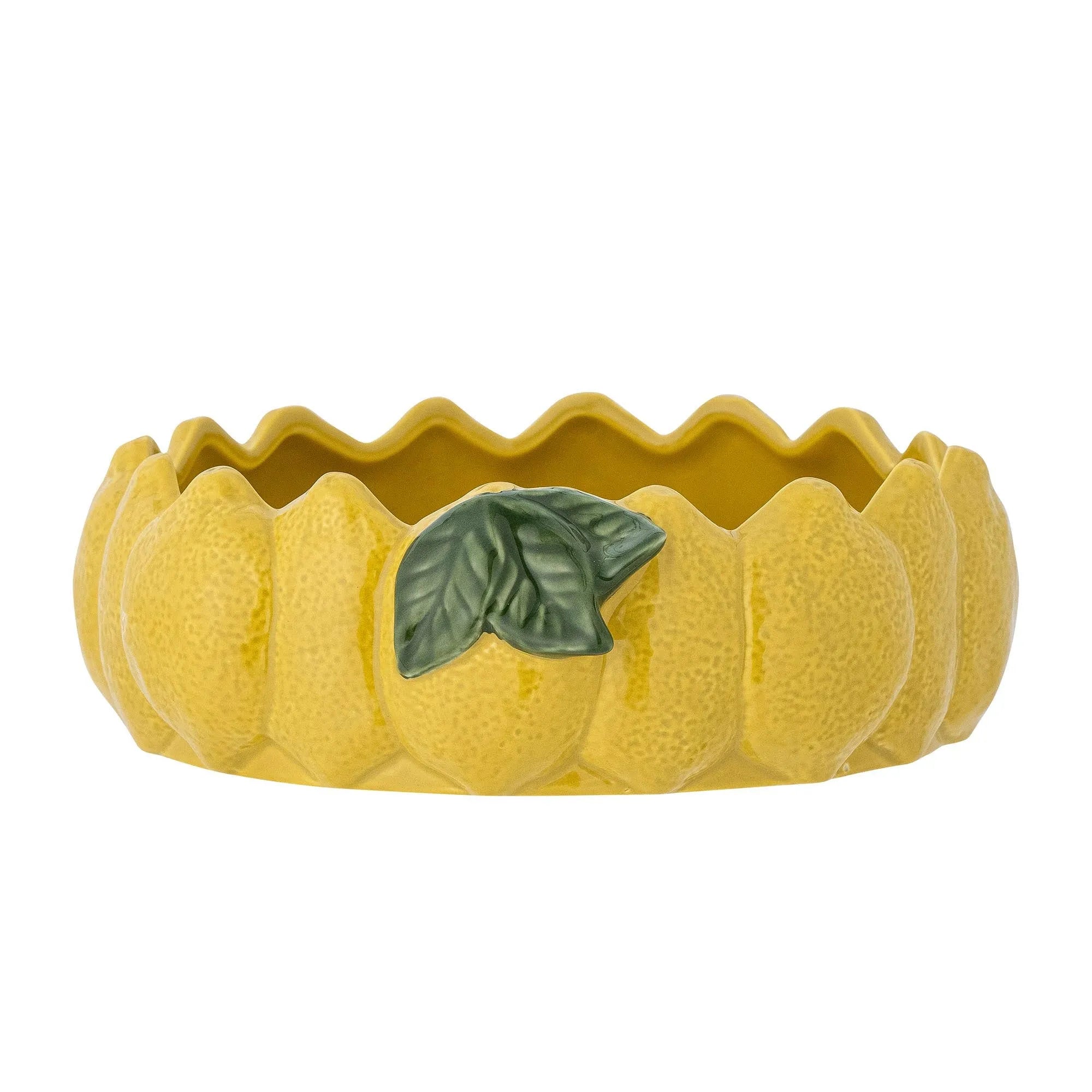 Limone Schale, Gelb, Steingut in Yellow präsentiert im Onlineshop von KAQTU Design AG. Schale ist von Creative Collection