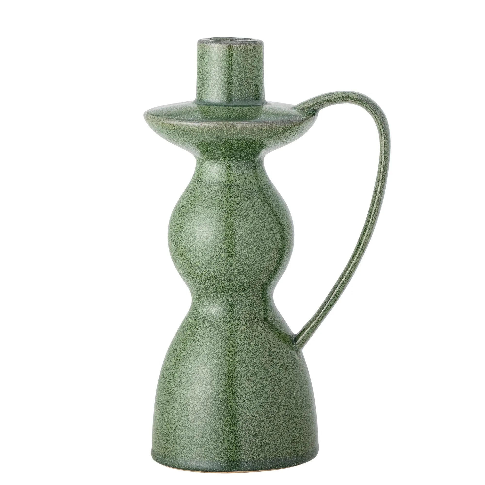 Fija Kerzenhalter, Grün, Steingut in Green präsentiert im Onlineshop von KAQTU Design AG. Kerzenständer ist von Bloomingville