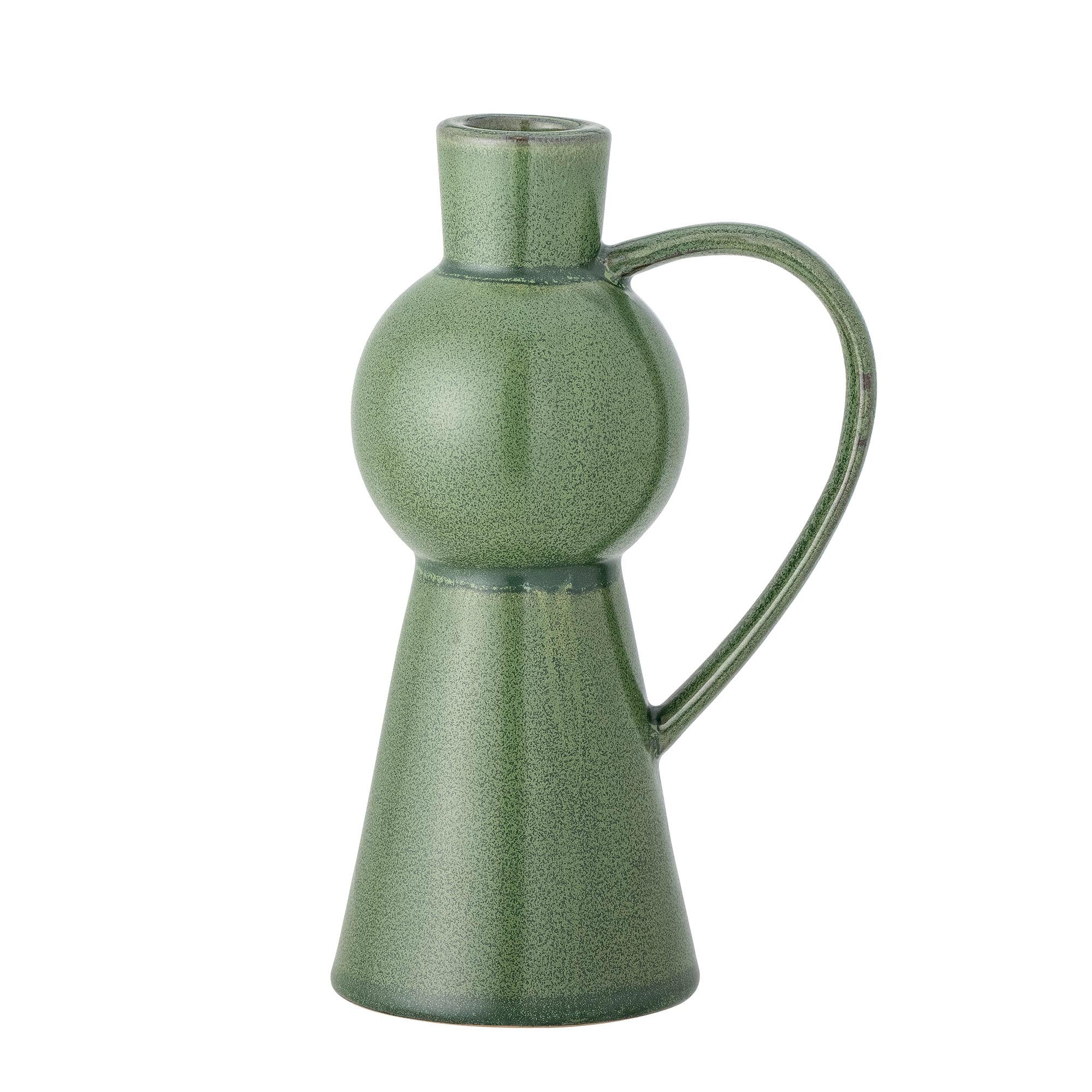 Fija Kerzenhalter, Grün, Steingut in Green präsentiert im Onlineshop von KAQTU Design AG. Kerzenständer ist von Bloomingville