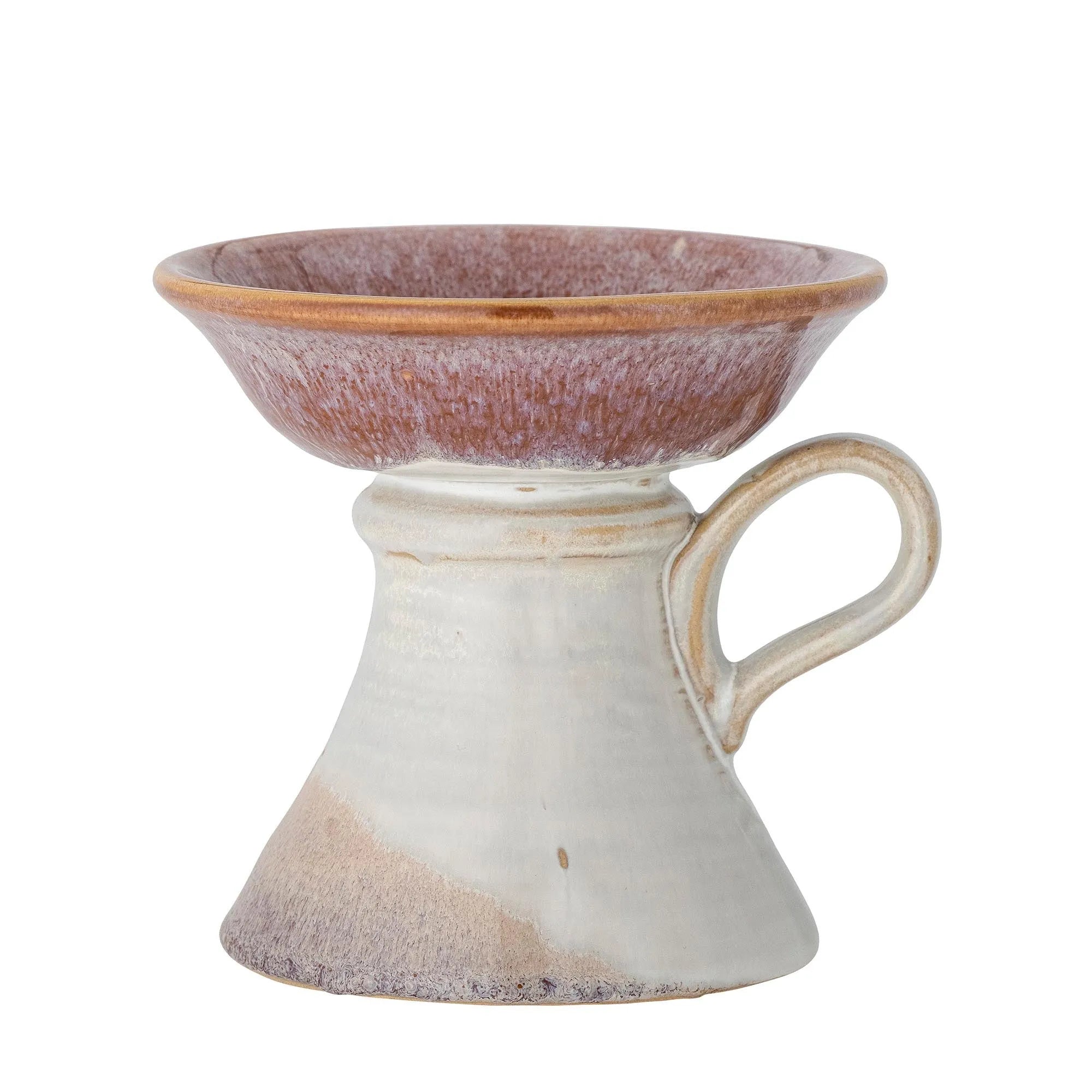 Soreyah Kerzenhalter, zartes Rosa, Steingut, von Bloomingville.