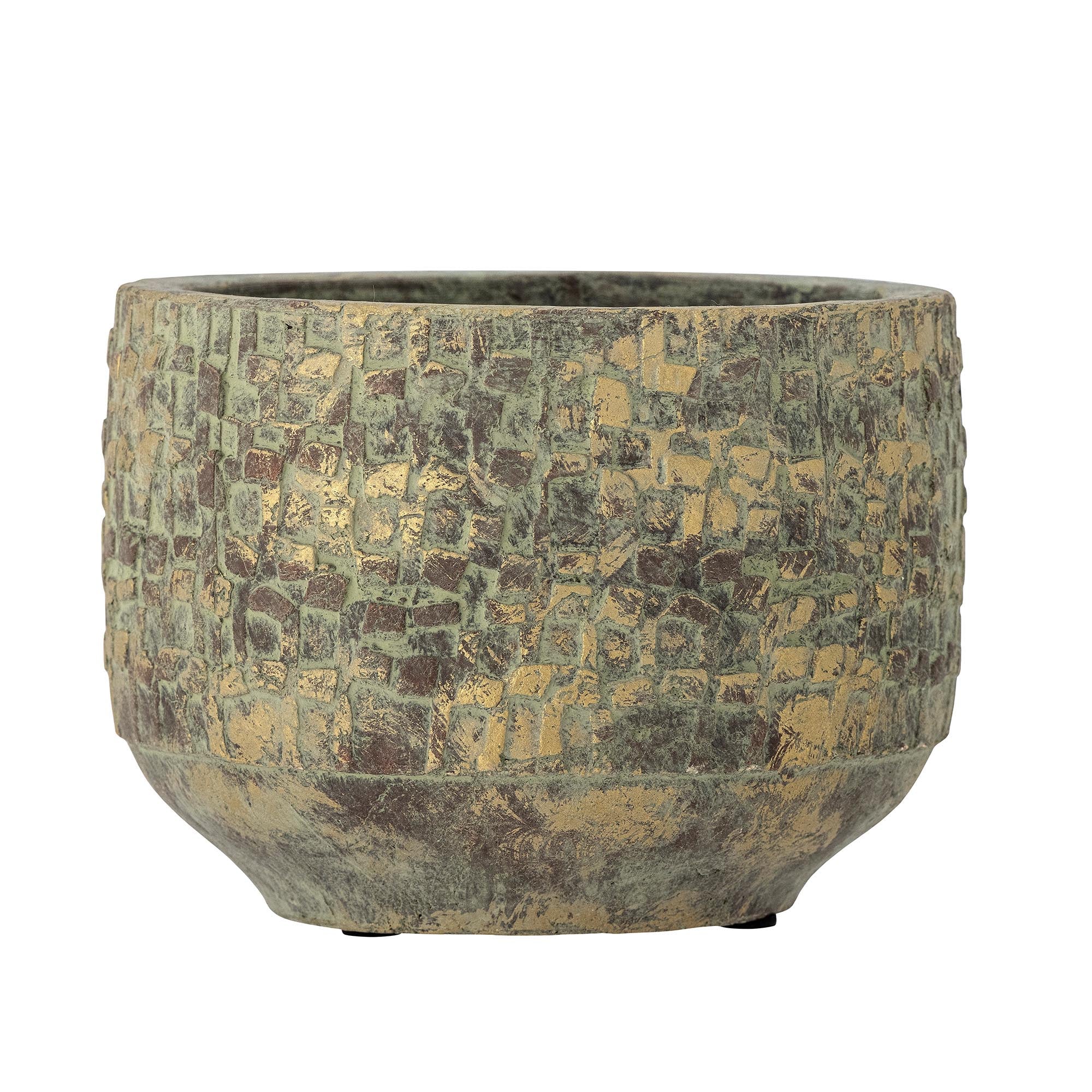 Mawi Deko-Blumentopf, Grün, Terrakotta in Green präsentiert im Onlineshop von KAQTU Design AG. Blumentopf ist von Creative Collection