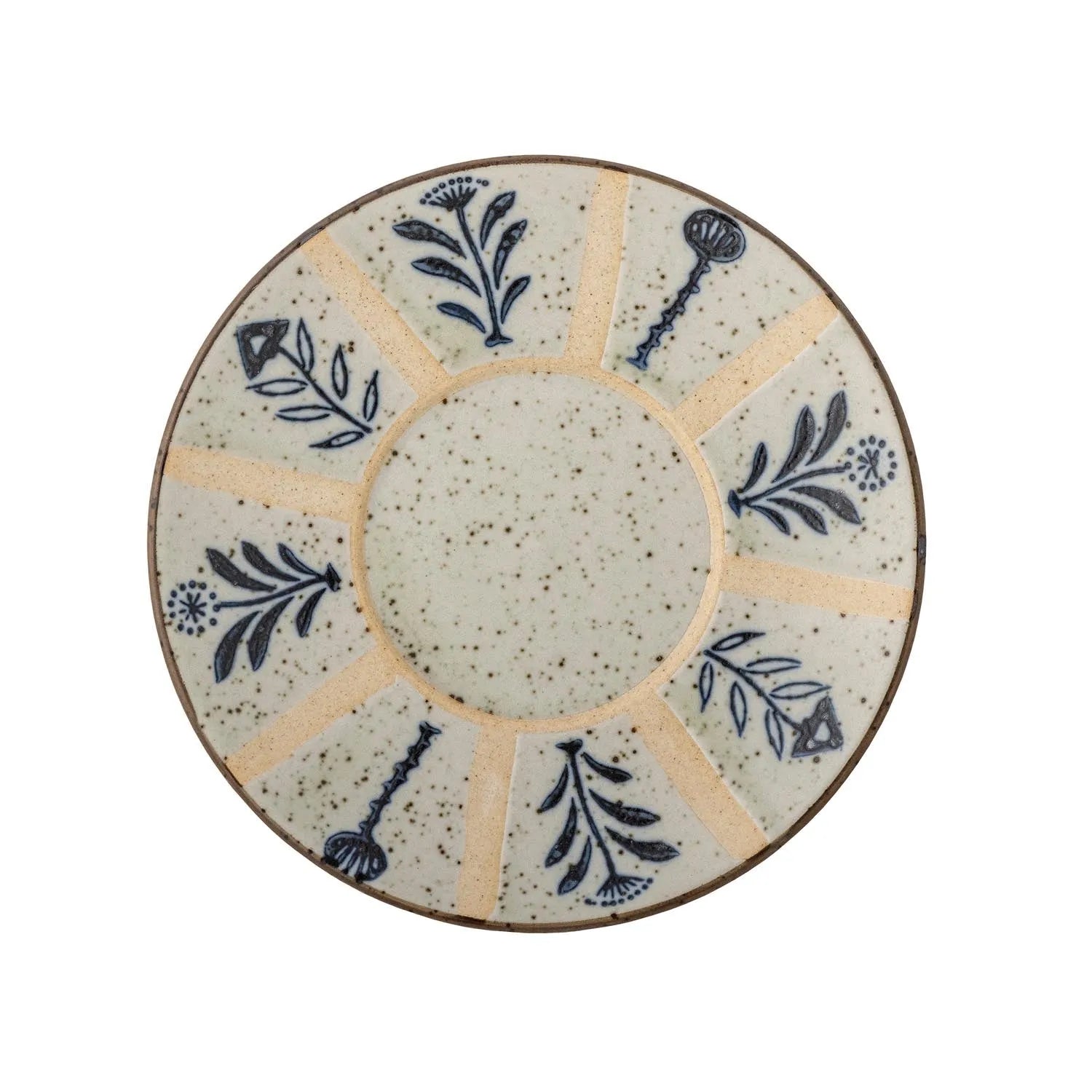 Leonie Teller, Blue, Steingut in Blau präsentiert im Onlineshop von KAQTU Design AG. Teller ist von Creative Collection
