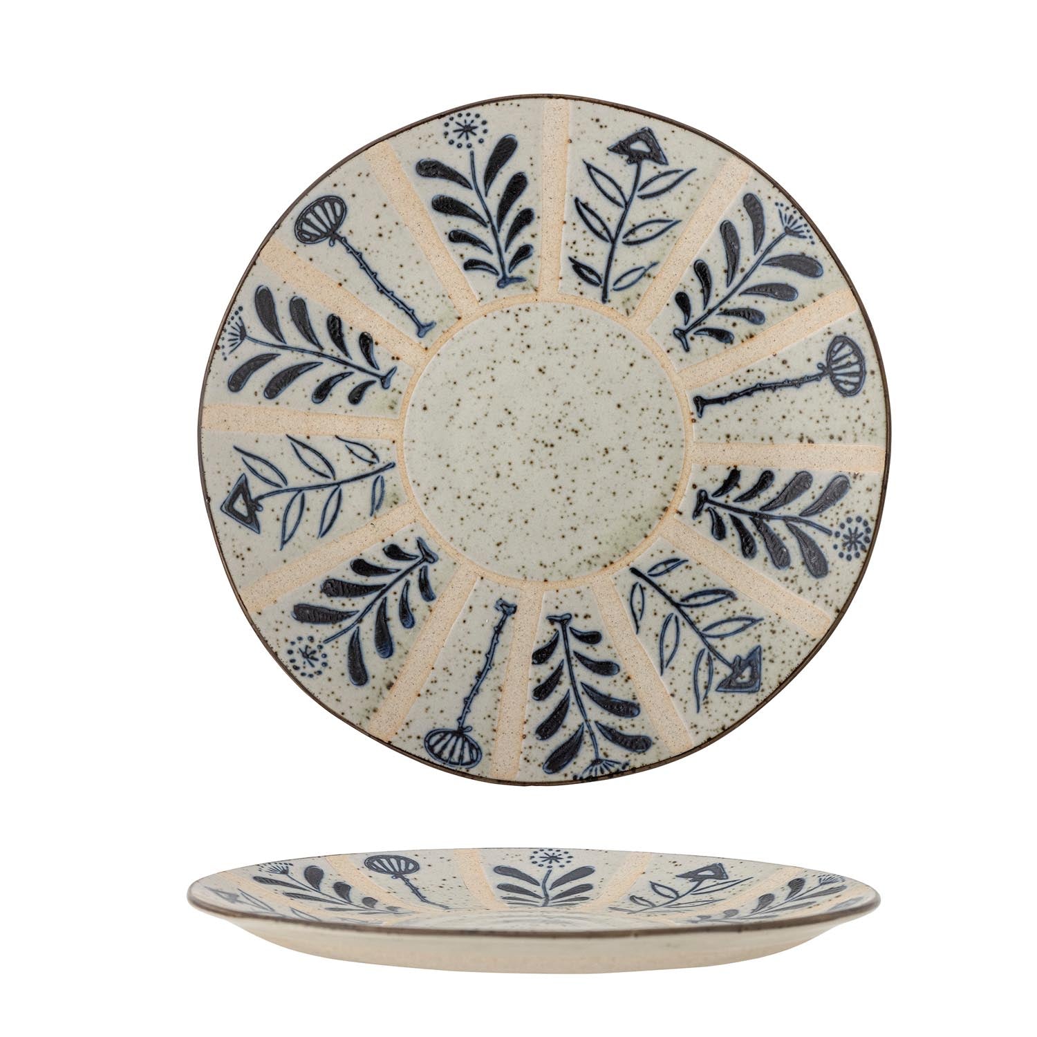 Leonie Teller, Blue, Steingut in Blau präsentiert im Onlineshop von KAQTU Design AG. Teller ist von Creative Collection