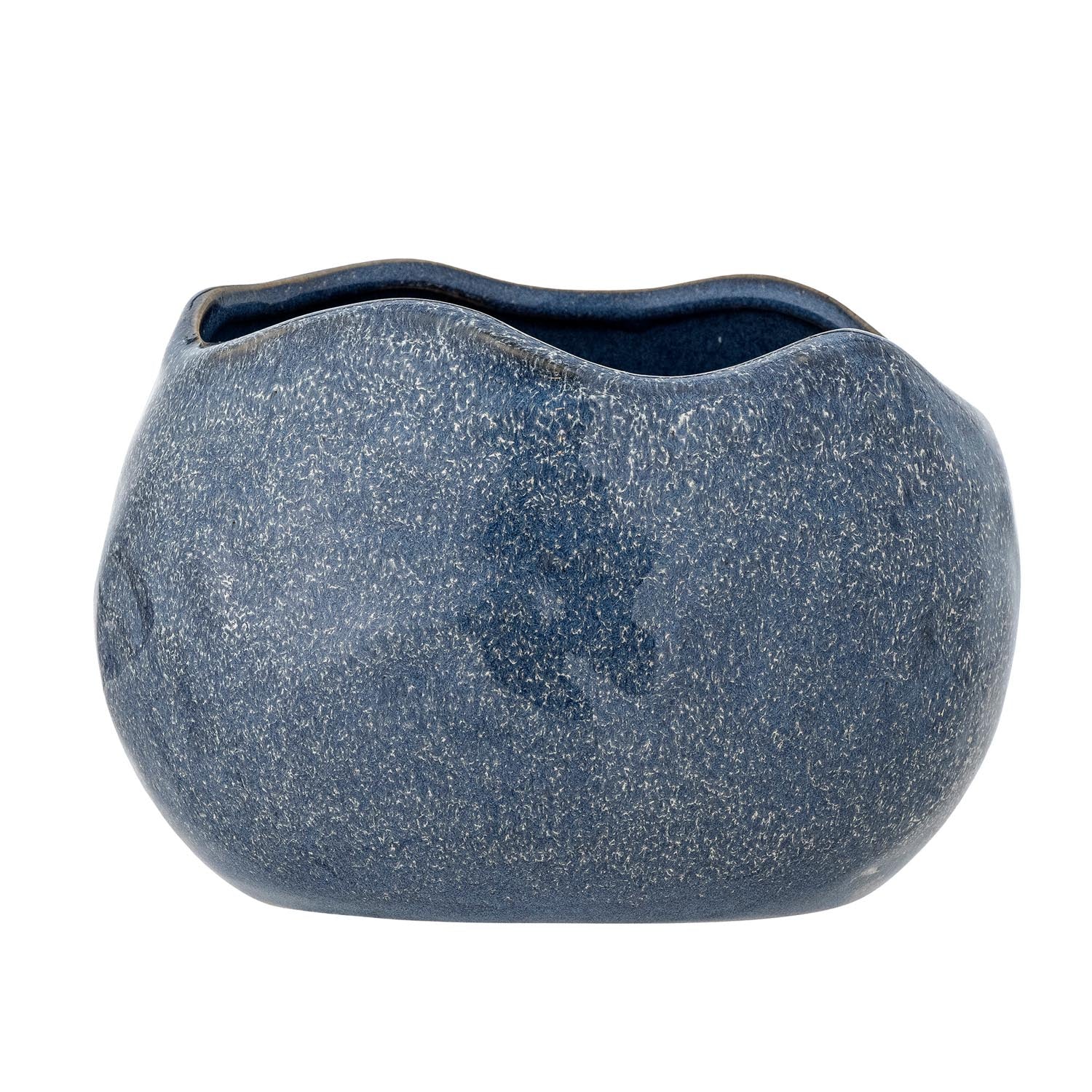 Pennie Blumentopf, Blue, Steingut in Blau präsentiert im Onlineshop von KAQTU Design AG. Blumentopf ist von Bloomingville