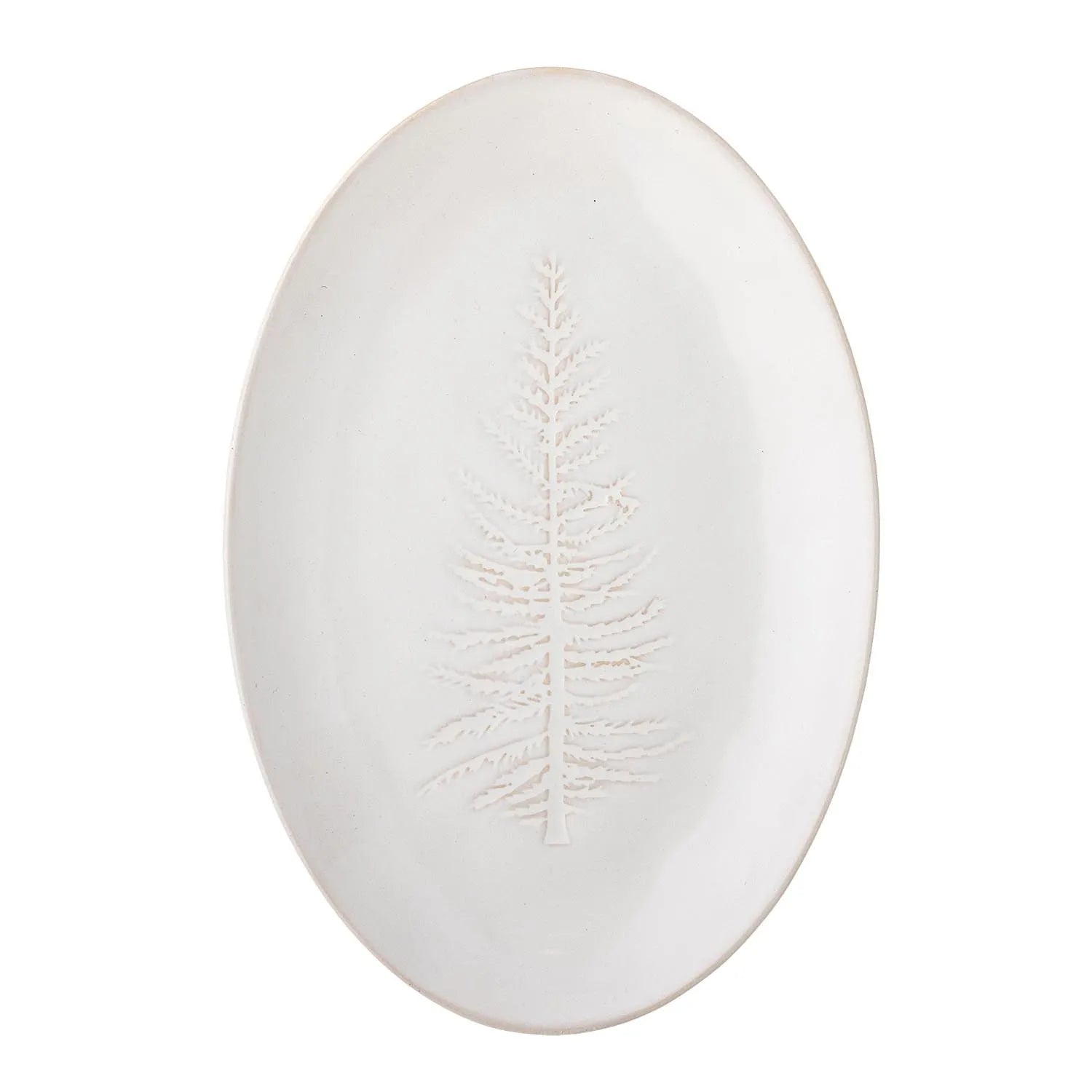 Winter Servierplatte, Natur, Steingut in Natur präsentiert im Onlineshop von KAQTU Design AG. Platte ist von Bloomingville