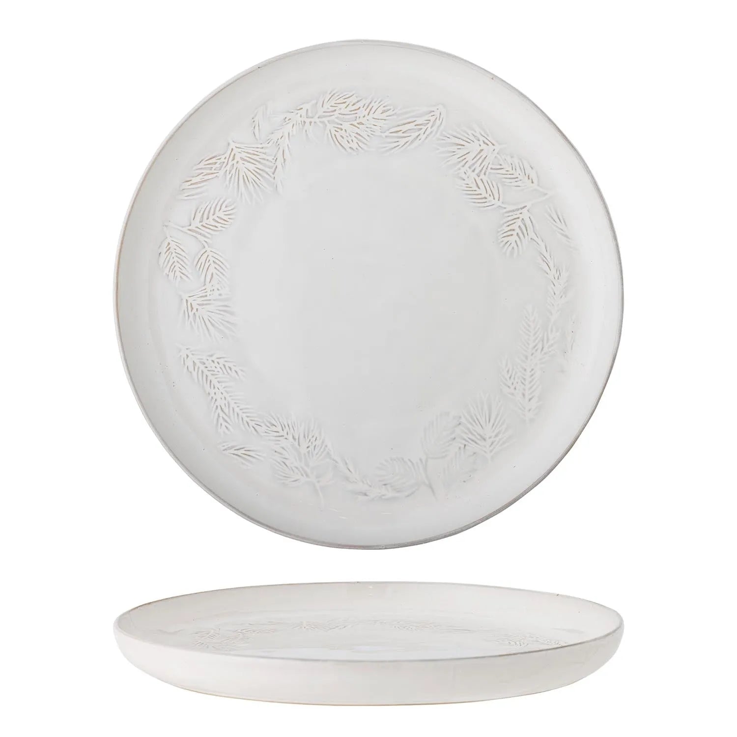 Winter Servierplatte, Natur, Steingut in Natur präsentiert im Onlineshop von KAQTU Design AG. Platte ist von Bloomingville