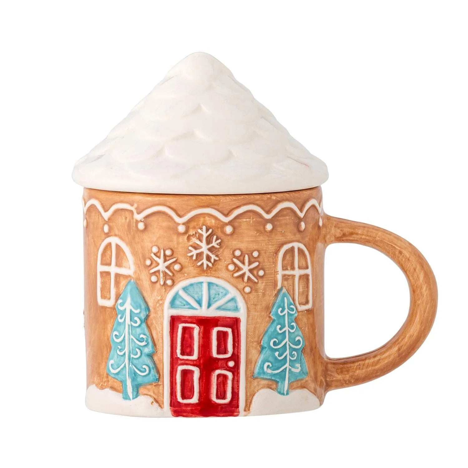 Ginnie Becher, Braun, Steingut in Braun präsentiert im Onlineshop von KAQTU Design AG. Tasse ist von Bloomingville