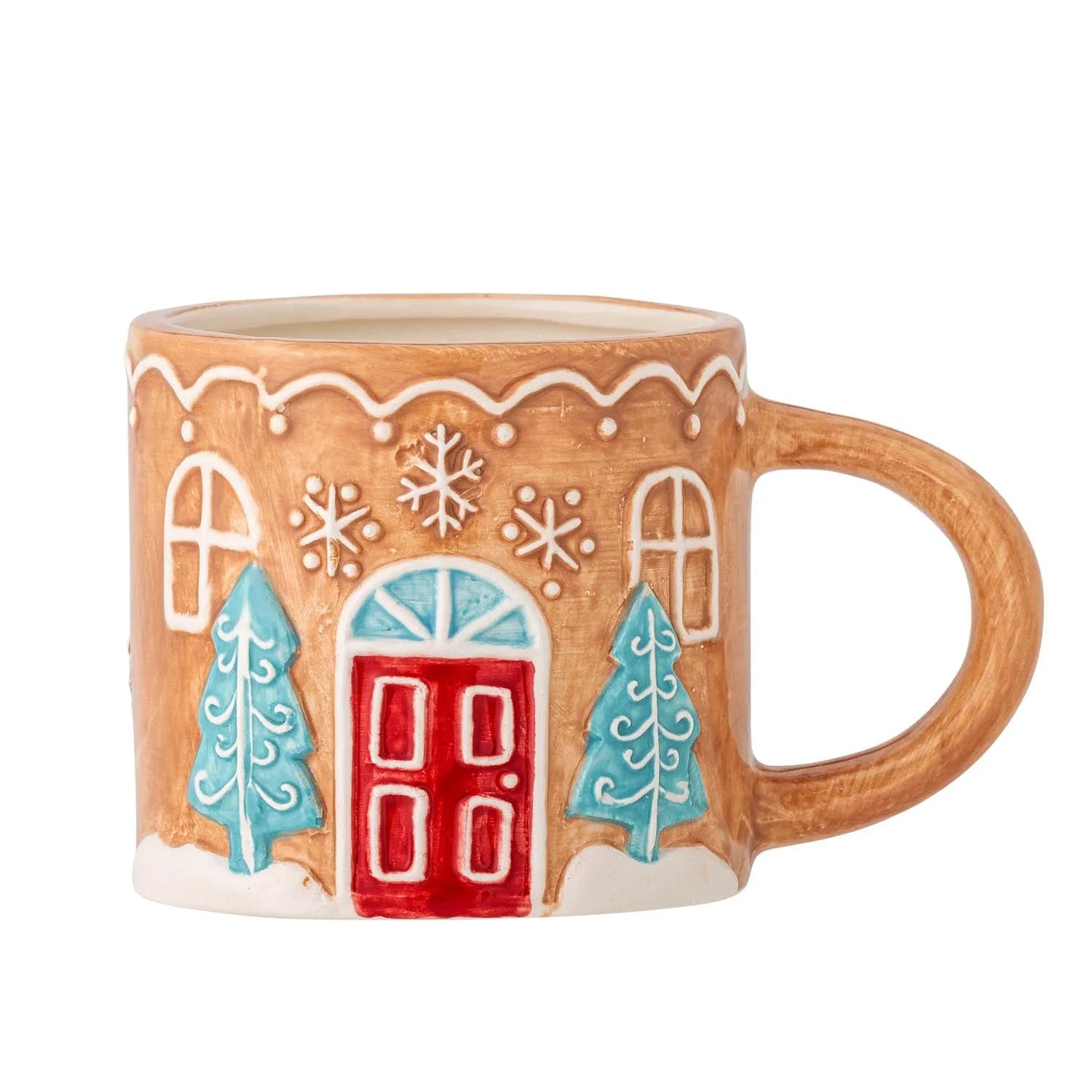 Ginnie Becher, Braun, Steingut in Braun präsentiert im Onlineshop von KAQTU Design AG. Tasse ist von Bloomingville