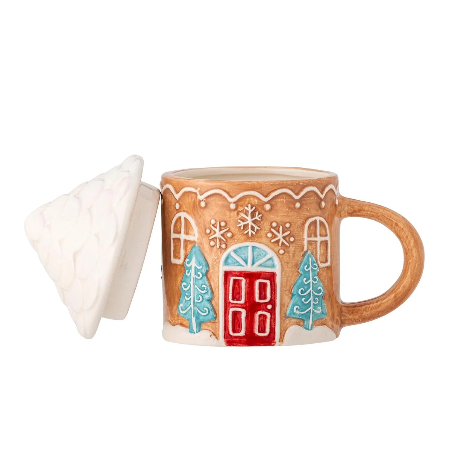 Ginnie Becher, Braun, Steingut in Braun präsentiert im Onlineshop von KAQTU Design AG. Tasse ist von Bloomingville