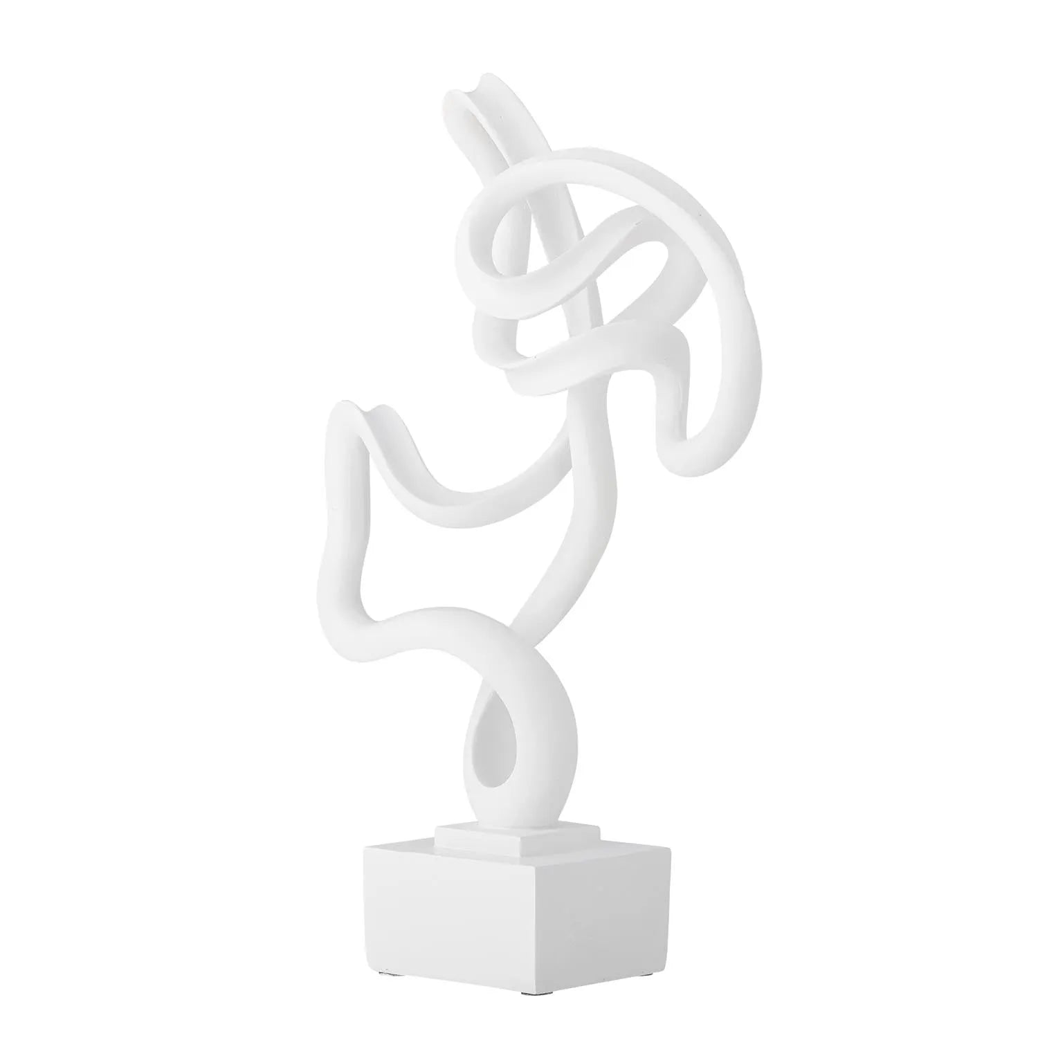Die Arista Deko von Bloomingville: Elegante Harzskulptur in Weiß, die jedem Raum stilvolle Raffinesse verleiht.