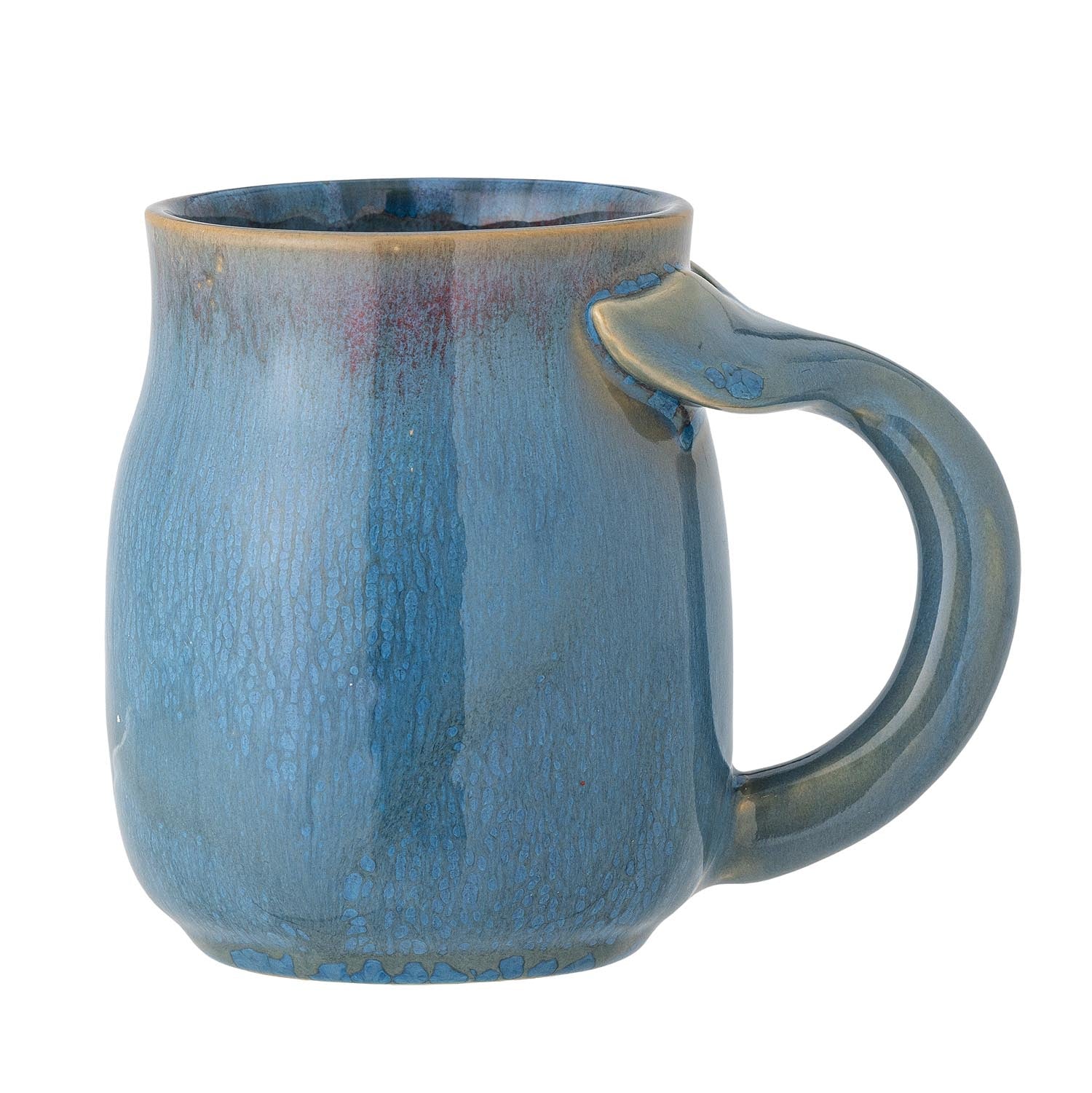 Moderner blauer Steingutbecher von Rinat aus der Creative Collection, ideal für stilvolles Servieren und zeitgemäße Ästhetik.