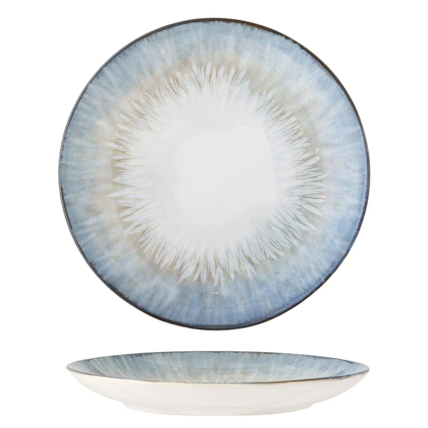 Calen Teller, Blue, Steingut in Blau präsentiert im Onlineshop von KAQTU Design AG. Teller ist von Bloomingville