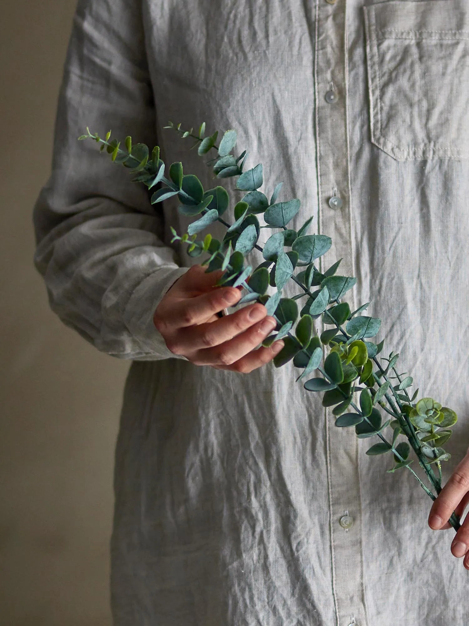 Eucalyptus Stiel, Grün, Künstliche Blumen in Grün präsentiert im Onlineshop von KAQTU Design AG. Kunstpflanze ist von Bloomingville