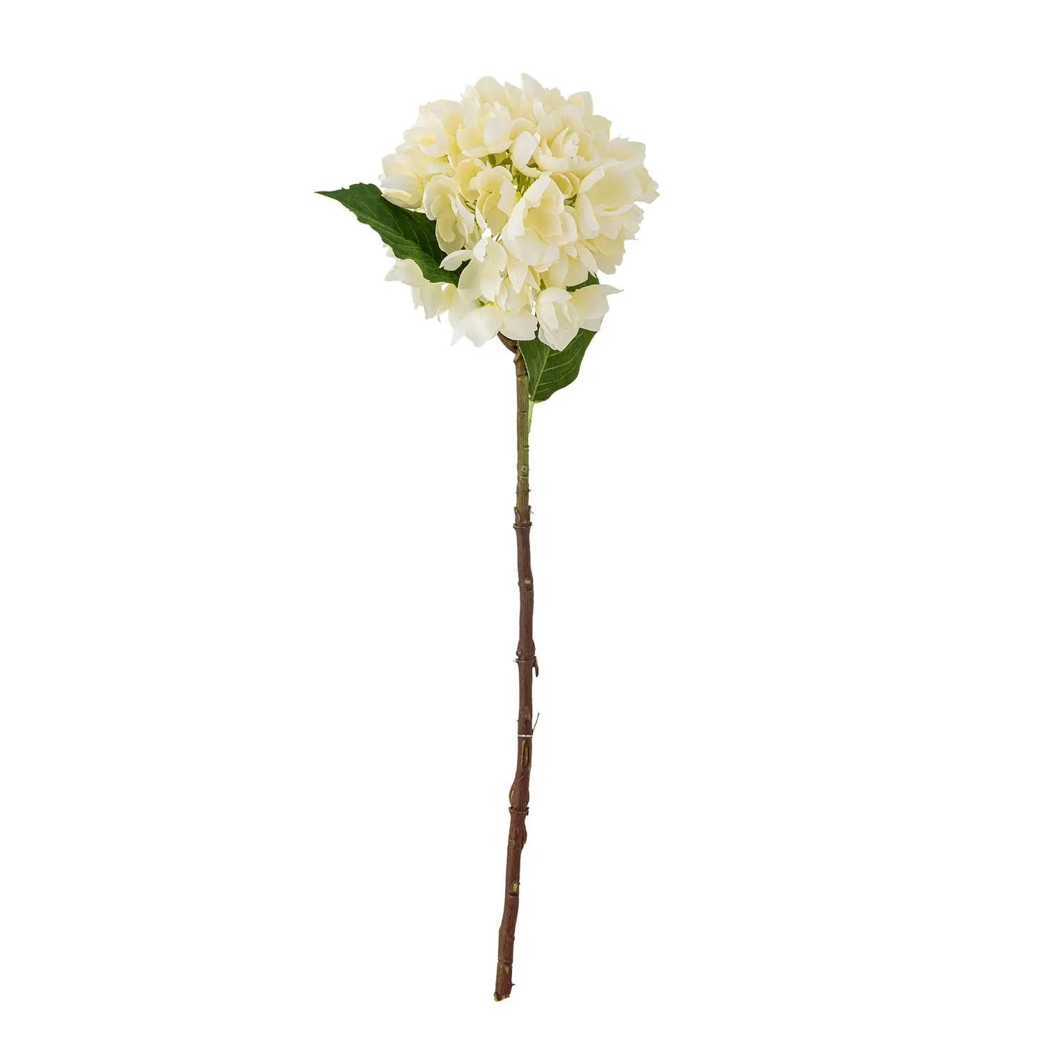 Hydrangea Stiel, Weiss, Künstliche Blumen in Weiß präsentiert im Onlineshop von KAQTU Design AG. Kunstpflanze ist von Bloomingville