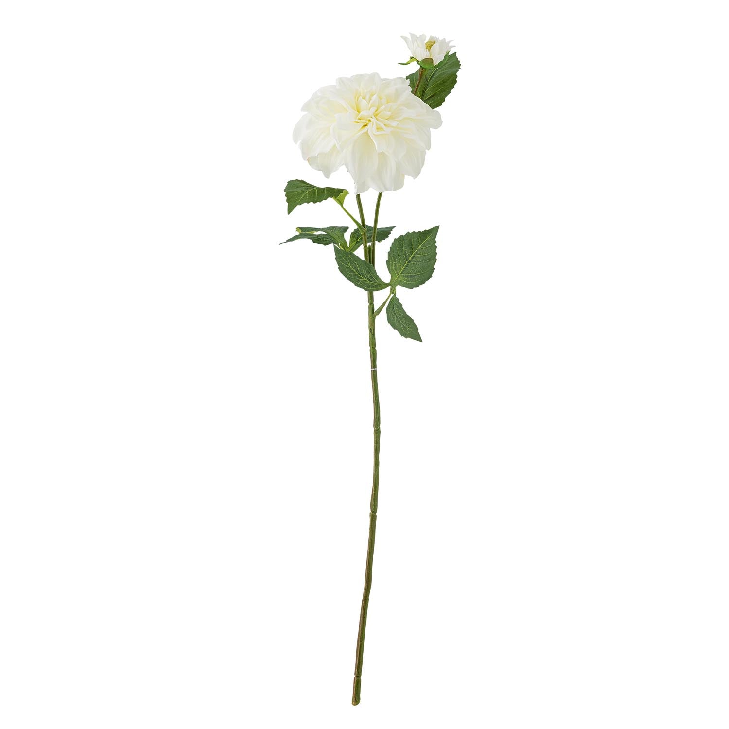 Künstliche Dahlie, weiss, von Bloomingville: Elegante, pflegeleichte Blume, die jedem Raum Stil und Frische verleiht.