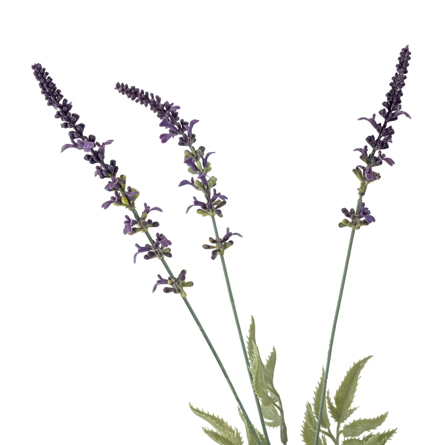 Ein eleganter, violetter Lavendelstiel von Bloomingville, der mit realistischen Blüten und lebendigen Farben besticht.