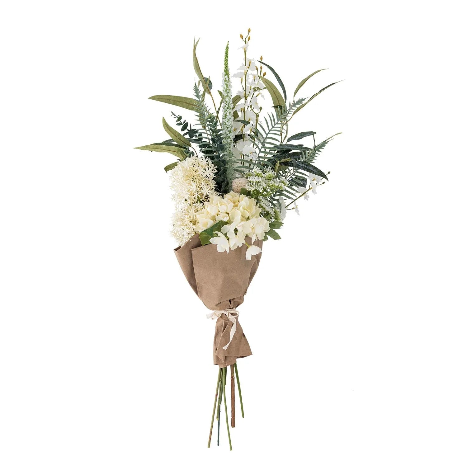 Ein eleganter, pflegeleichter Blumenstrauß in Weiß und Creme, der zeitlose Schönheit und natürliche Frische ausstrahlt.
