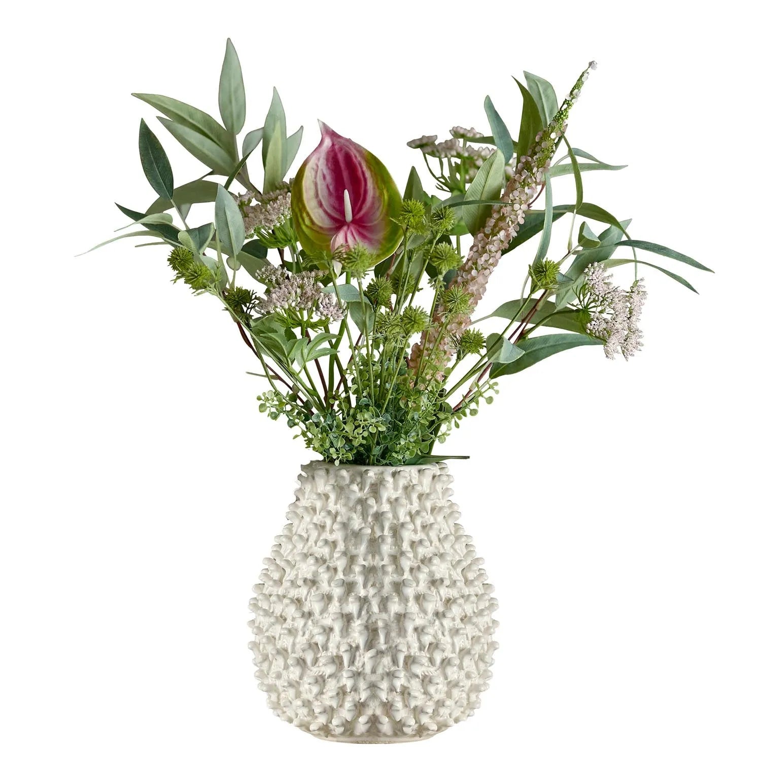 Ein eleganter, pflegeleichter Blumenstrauß in sanften Tönen, der zeitlose Schönheit in jeden Raum bringt.