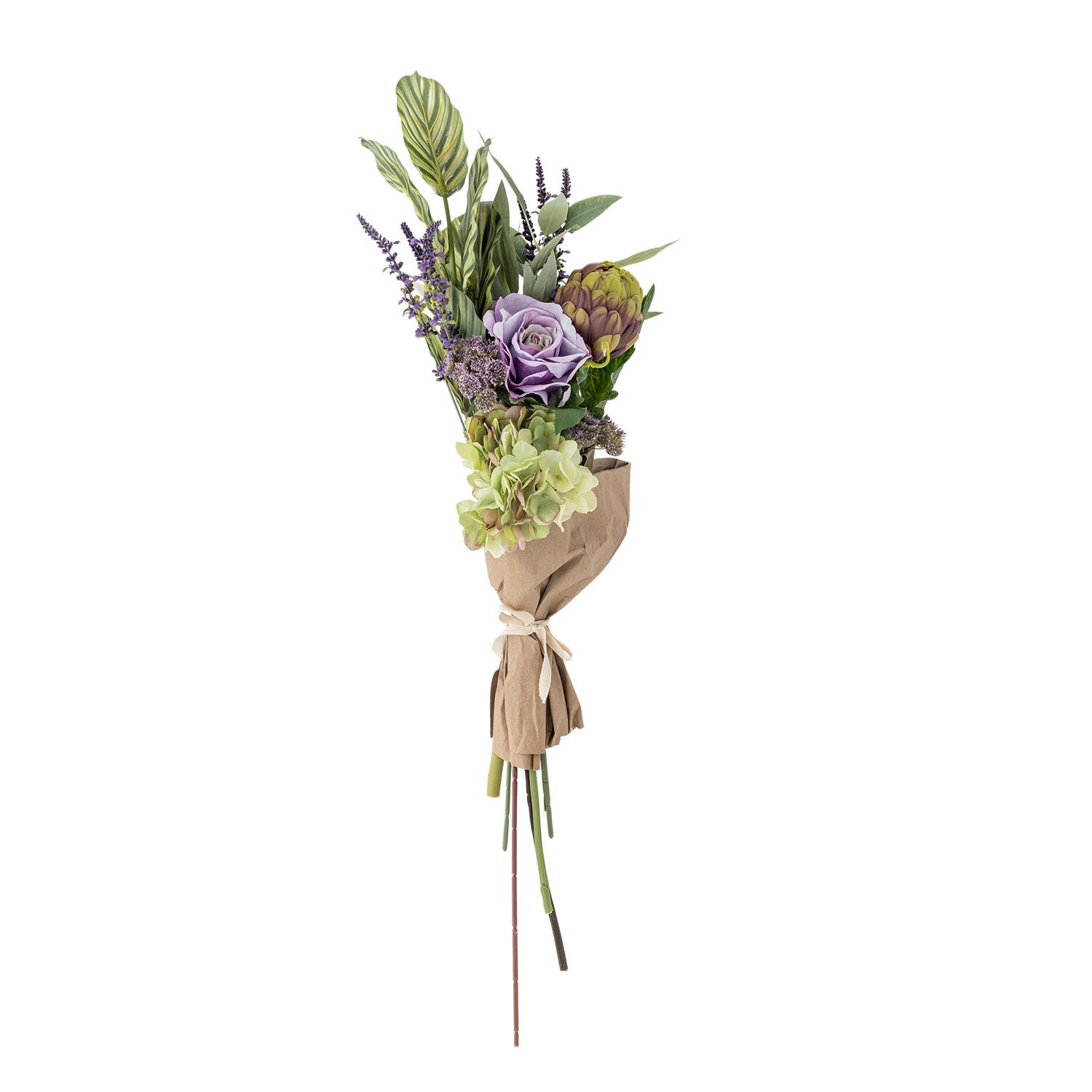 Ein stilvoller violetter Kunstblumenstrauss von Bloomingville, ideal für elegante und langlebige Dekorationen in jedem Raum.