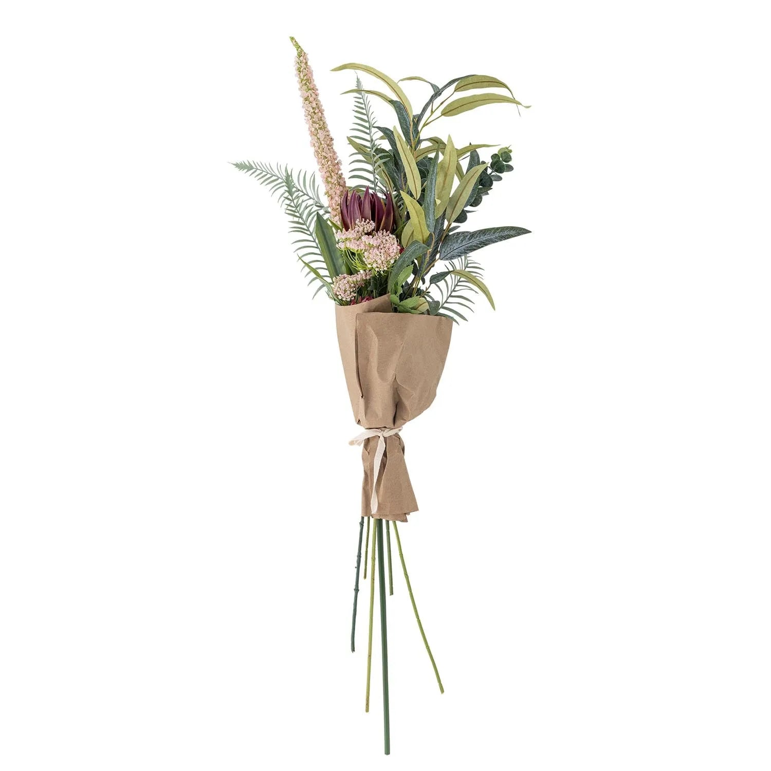 Ein eleganter, roter Kunstblumenstrauß von Bloomingville, der mit seiner zeitlosen Schönheit und Pflegeleichtigkeit besticht.