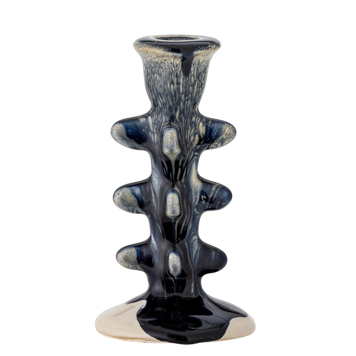 Cole Kerzenhalter, Blue, Steingut