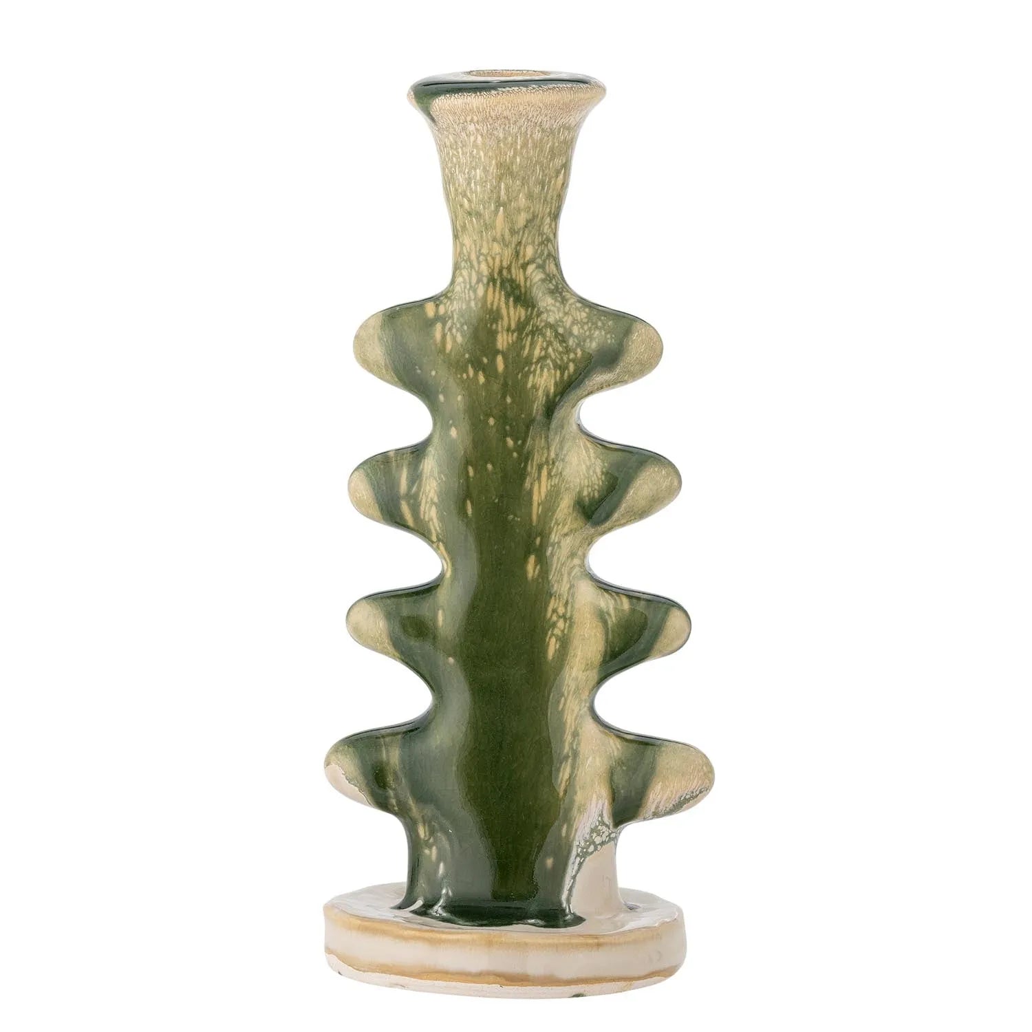 Cole Kerzenhalter, Grün, Steingut in Grün präsentiert im Onlineshop von KAQTU Design AG. Kerzenständer ist von Bloomingville