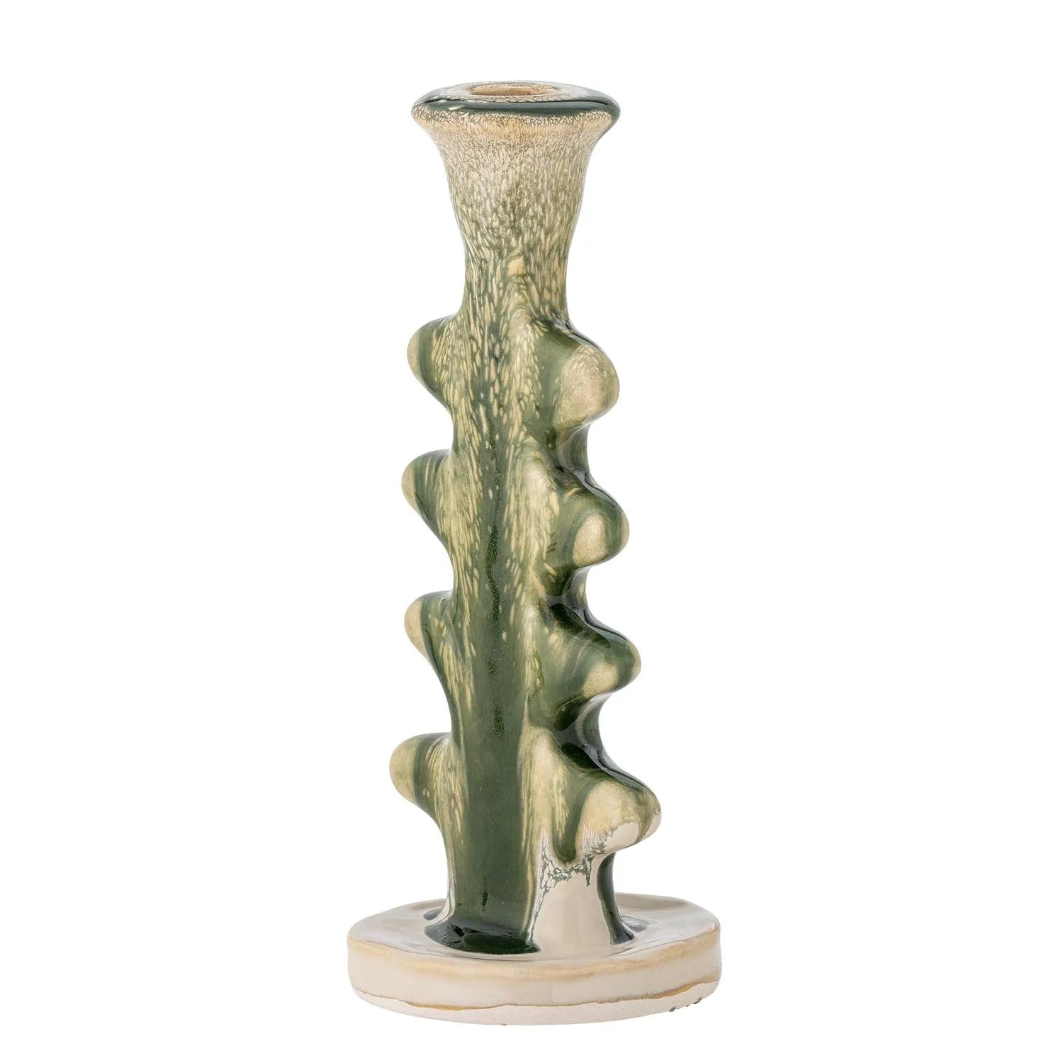 Cole Kerzenhalter, Grün, Steingut in Grün präsentiert im Onlineshop von KAQTU Design AG. Kerzenständer ist von Bloomingville