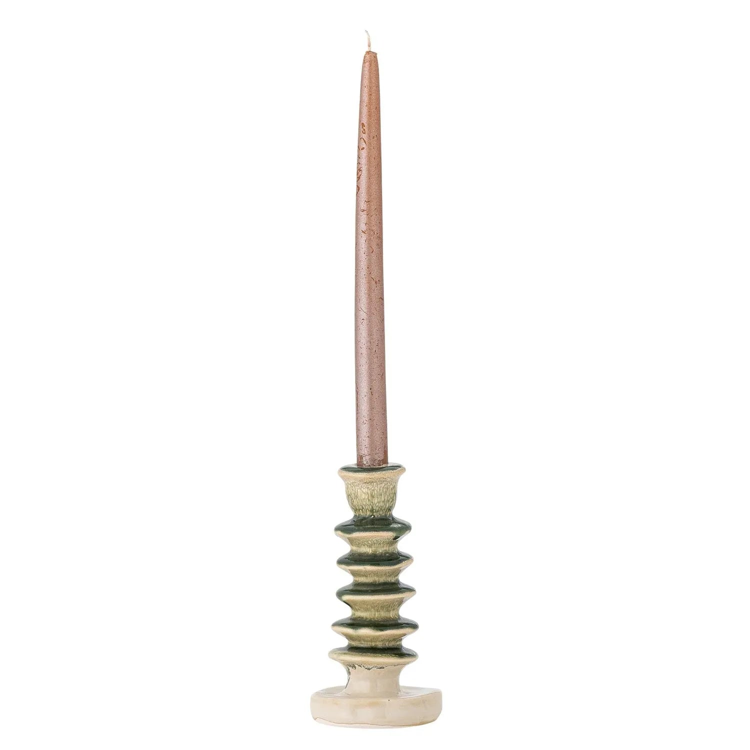 Cole Kerzenhalter, Grün, Steingut in Grün präsentiert im Onlineshop von KAQTU Design AG. Kerzenständer ist von Bloomingville