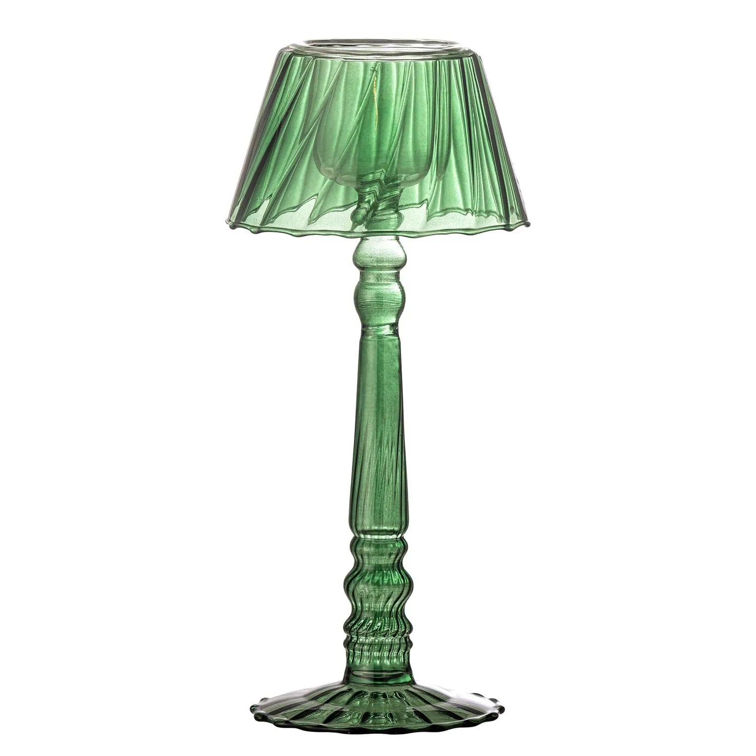 Cisco Teelichthalter, Grün, Glas in Grün präsentiert im Onlineshop von KAQTU Design AG. Teelichthalter ist von Bloomingville