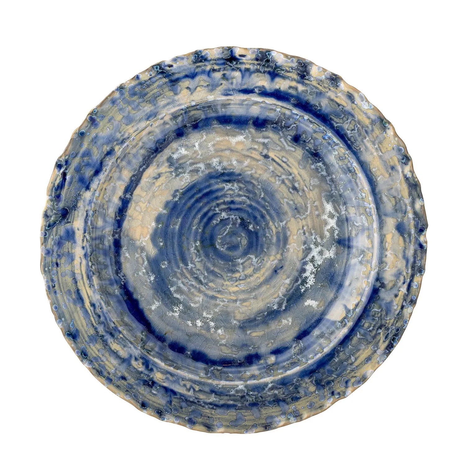 Rowan Servierplatte, Blue, Steingut in Blau präsentiert im Onlineshop von KAQTU Design AG. Platte ist von Creative Collection