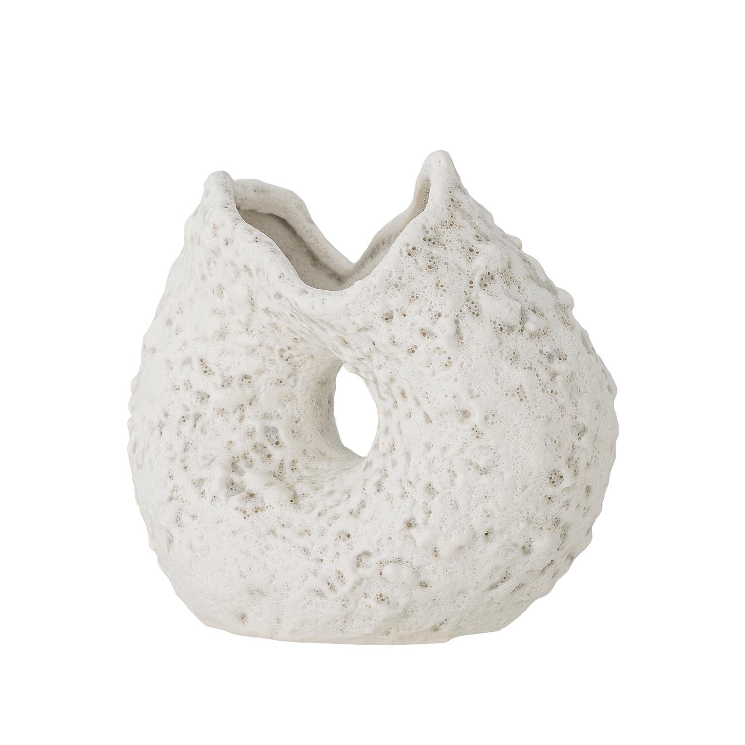 Die Fianna Vase aus weißem Steingut von Creative Collection besticht durch ihr elegantes Design und hochwertige Verarbeitung.