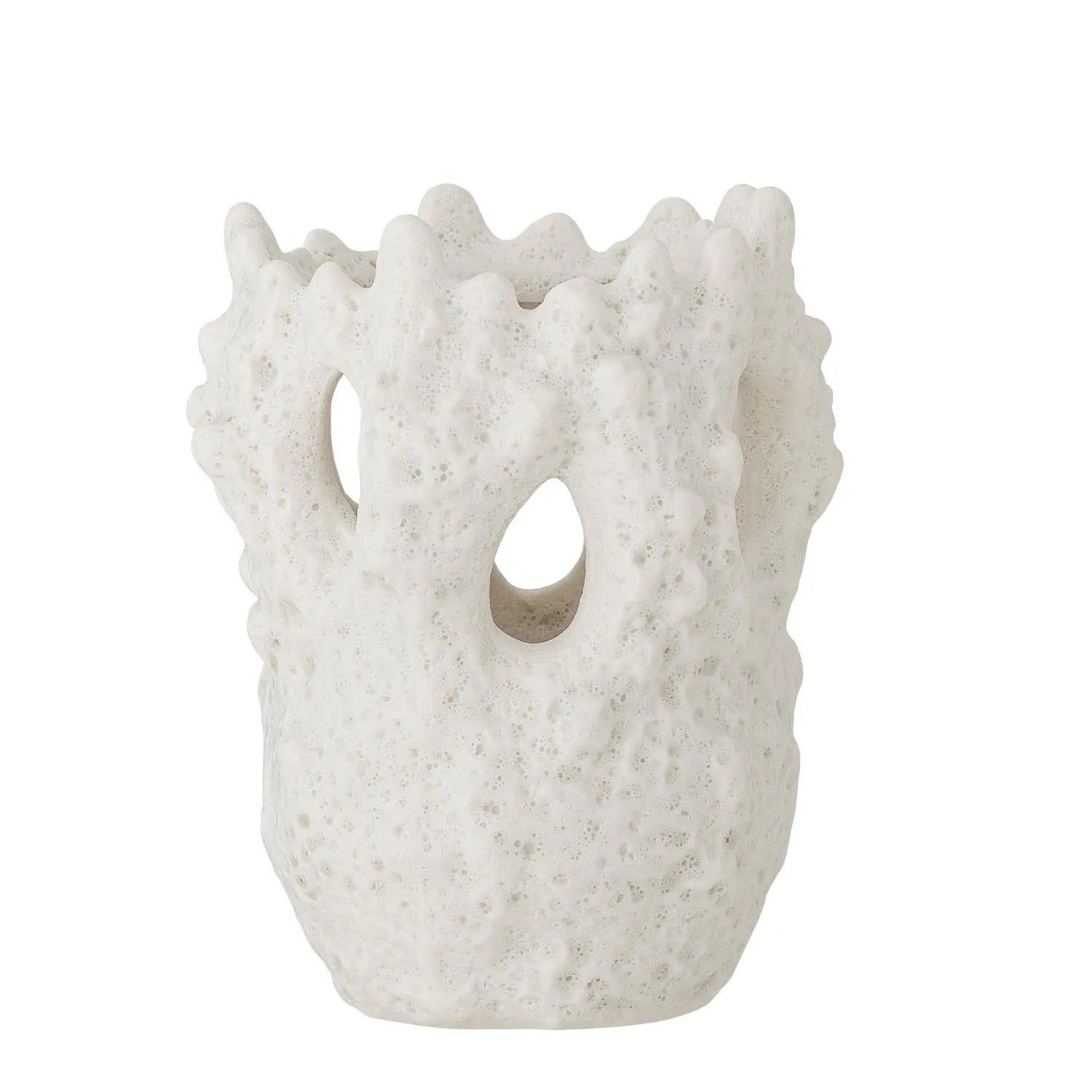 Fianna Vase, Weiss, Steingut in Weiß präsentiert im Onlineshop von KAQTU Design AG. Vase ist von Creative Collection