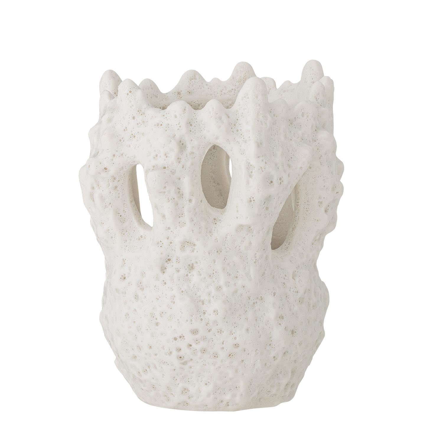 Die Fianna Vase aus weißem Steingut von Creative Collection überzeugt mit stilvollem Design und erstklassiger Qualität.
