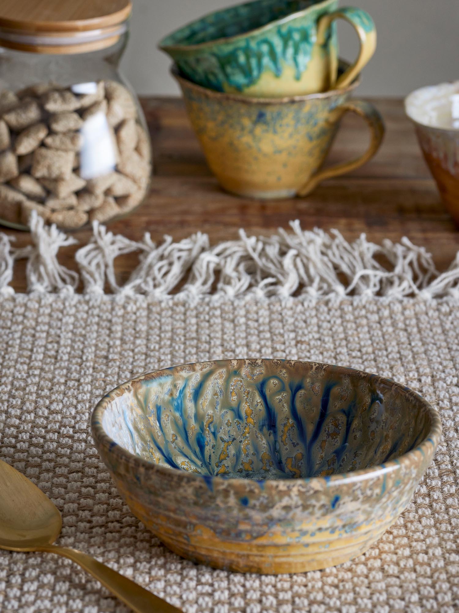 Milani Bowl, bleu, grès