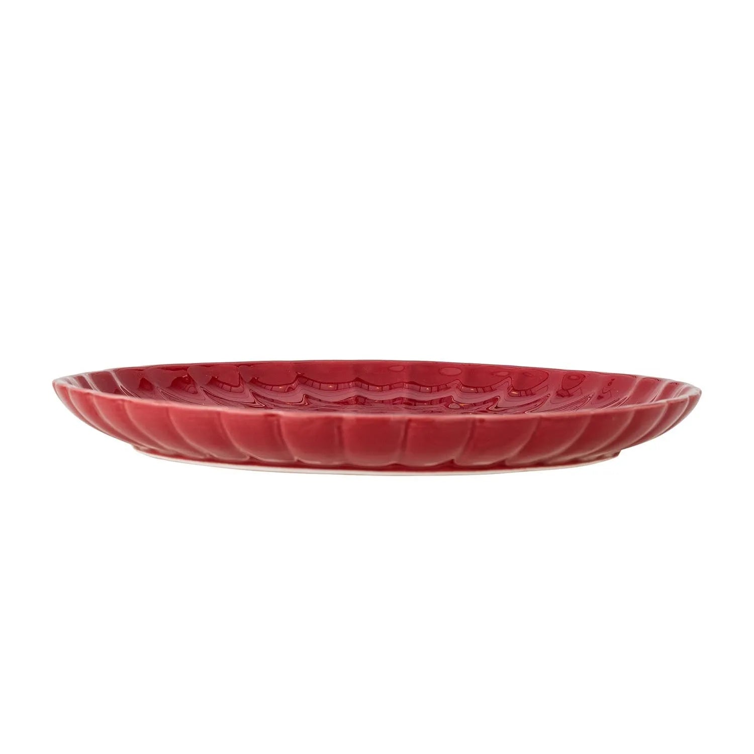 Latina Teller, Rot, Steingut in Rot präsentiert im Onlineshop von KAQTU Design AG. Teller ist von Bloomingville