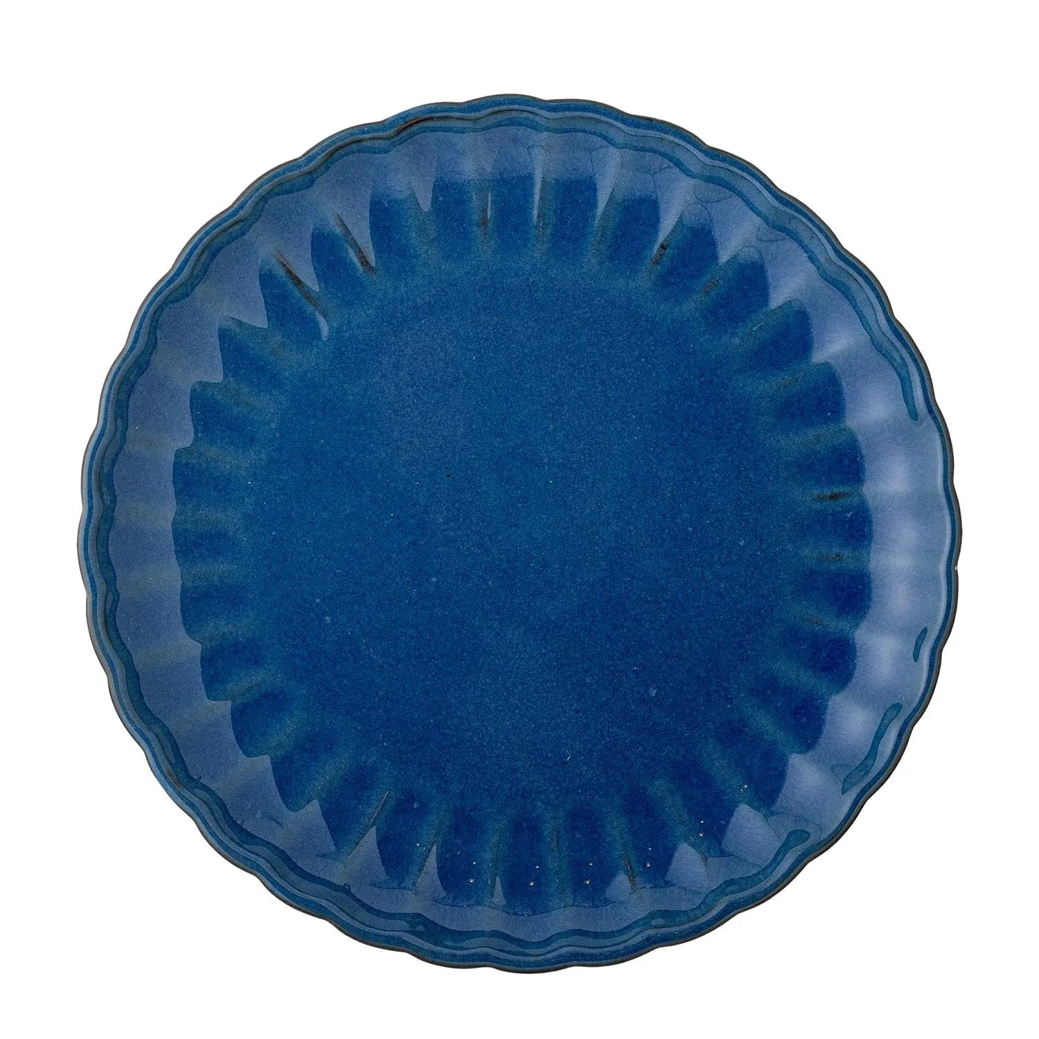 Latina Teller, Blau, Steingut in Blau präsentiert im Onlineshop von KAQTU Design AG. Teller ist von Bloomingville