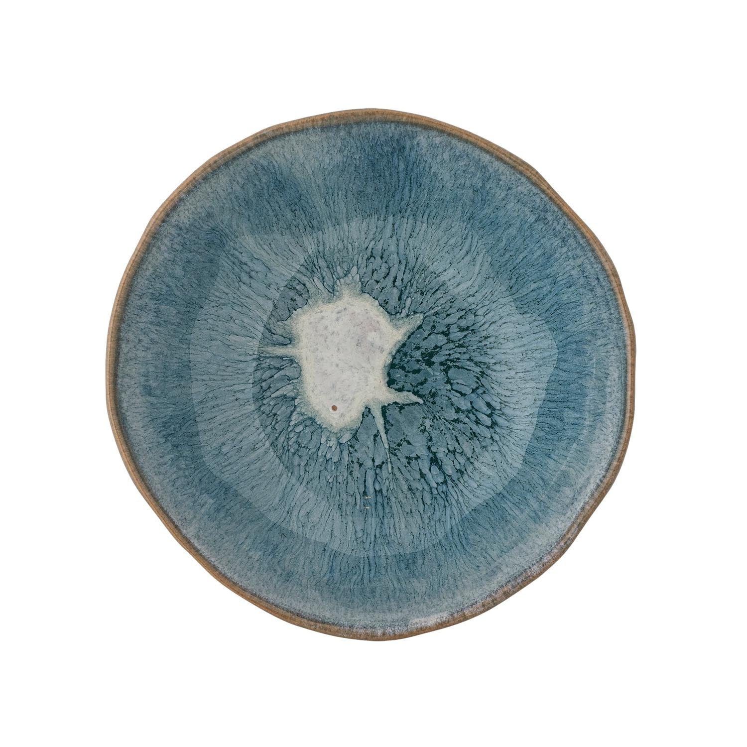 Elegante Nara Schale aus blauem Steingut von Creative Collection, ideal für stilvolle Tischdekoration und vielseitige Nutzung.