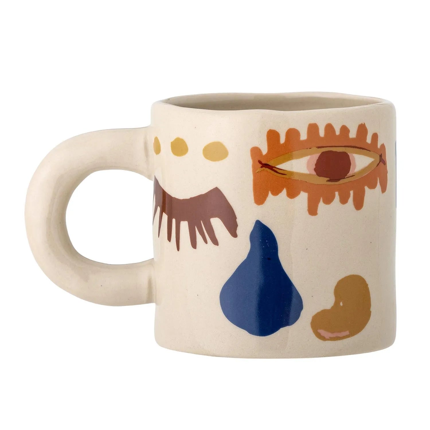 Die Horus Tasse in leuchtendem Orange vereint robustes Steingut mit stilvollem Design für den täglichen Genuss.