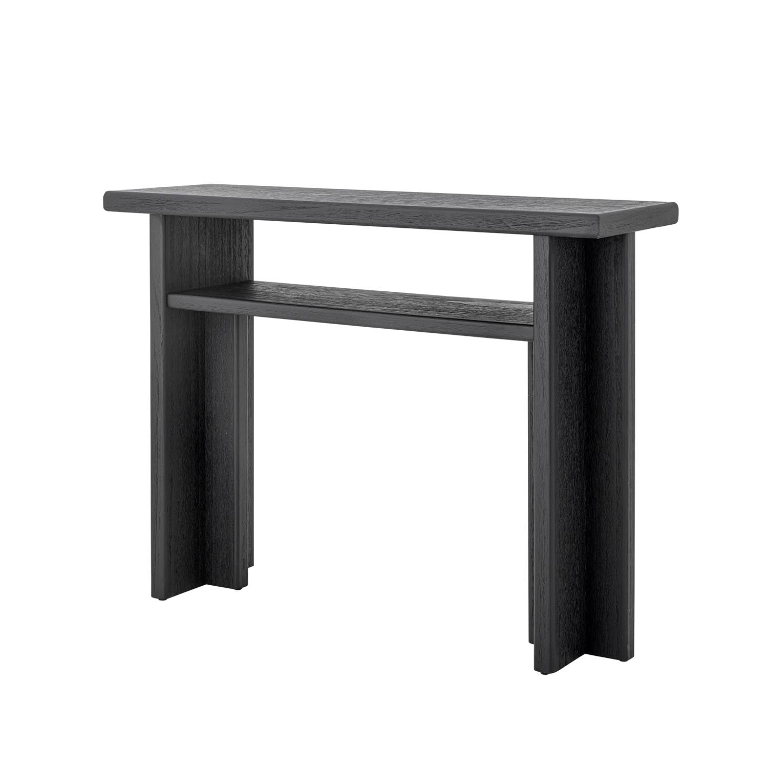 Moderner Konsolentisch aus schwarzem Tannenholz von Bloomingville, perfekt für elegante Wohnräume und dekorative Akzente.