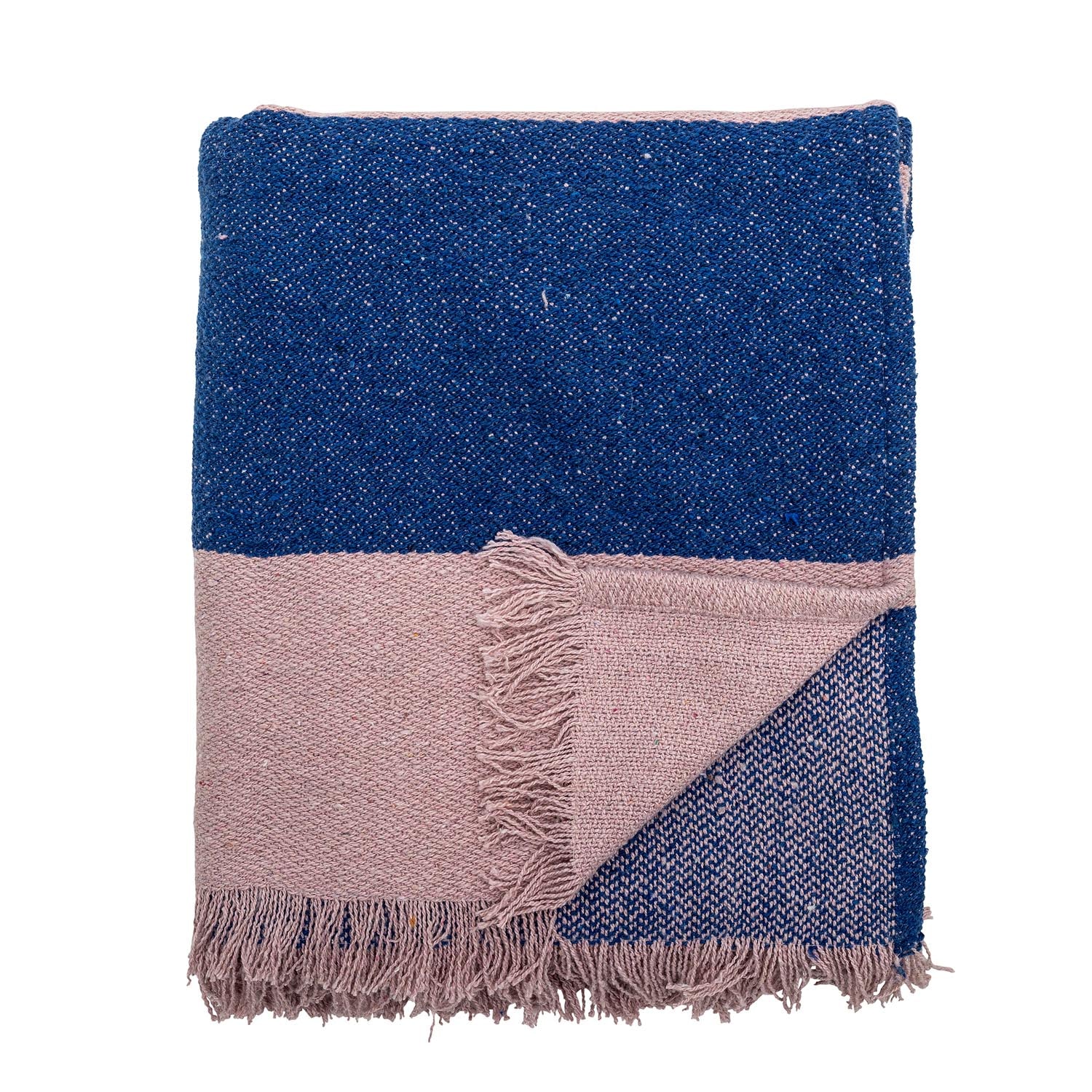 Cadeo Decke, Blau, Recycelte Baumwolle