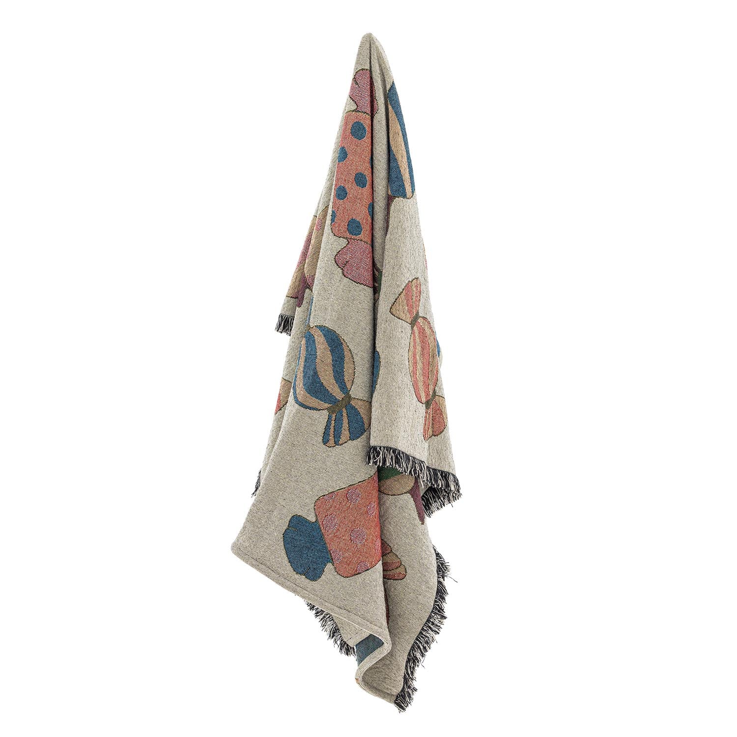 Die Caramella Decke von Bloomingville aus recycelter Baumwolle bietet nachhaltigen Stil und gemütliche Natürlichkeit für Ihr Zuhause.