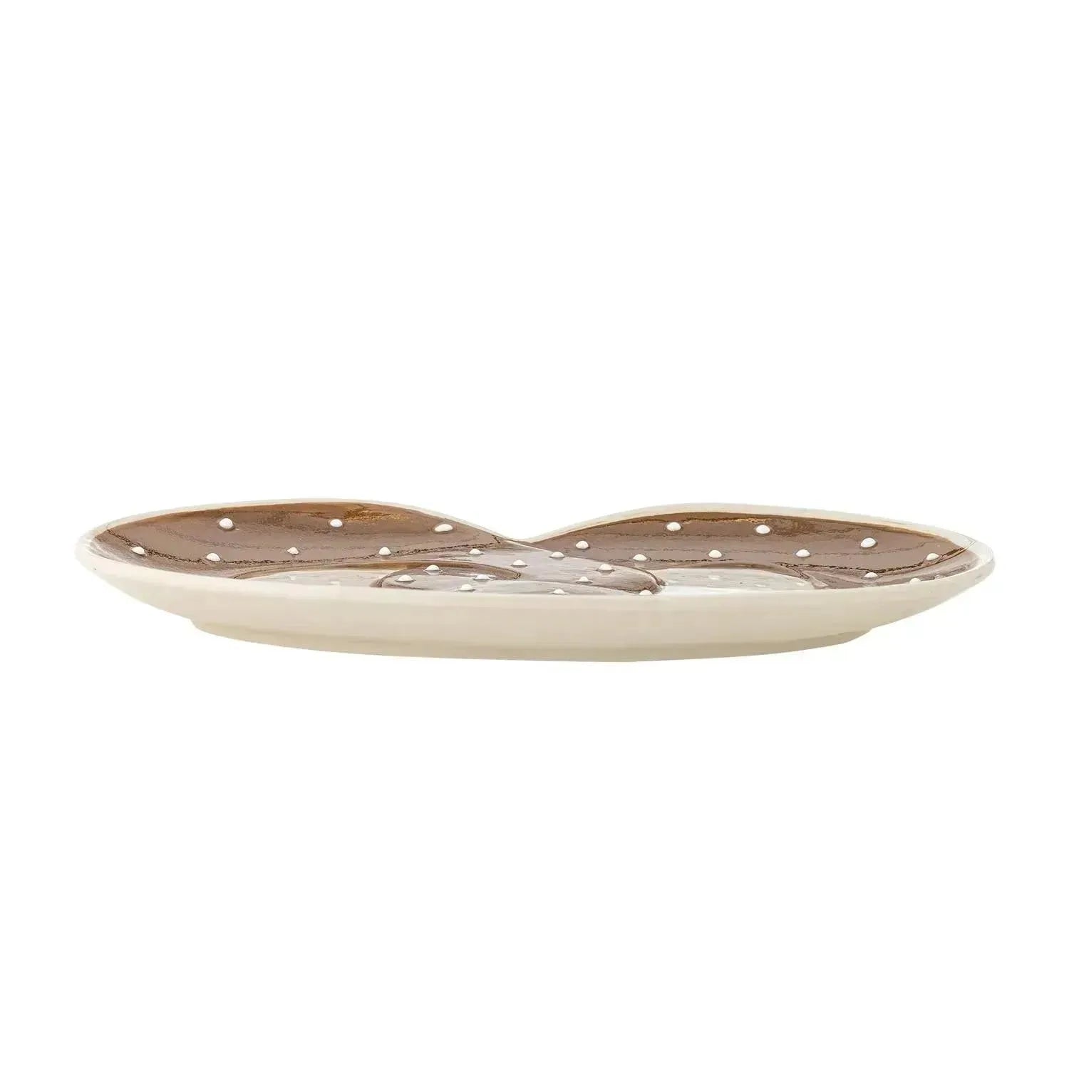 Stilvolle braune Steingut-Servierplatte von Bloomingville, perfekt für das elegante Präsentieren und Servieren von Speisen.