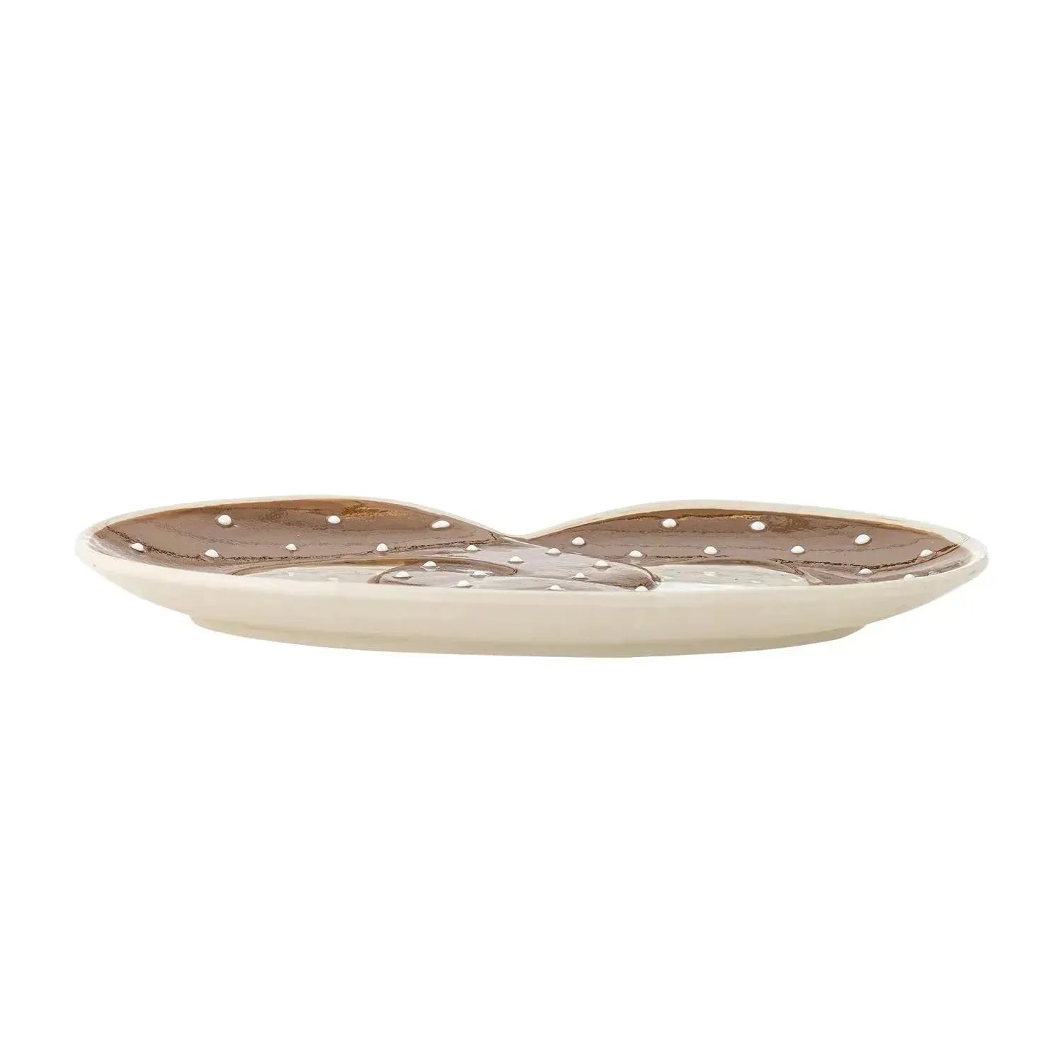 Stilvolle braune Steingut-Servierplatte von Bloomingville, perfekt für das elegante Präsentieren und Servieren von Speisen.