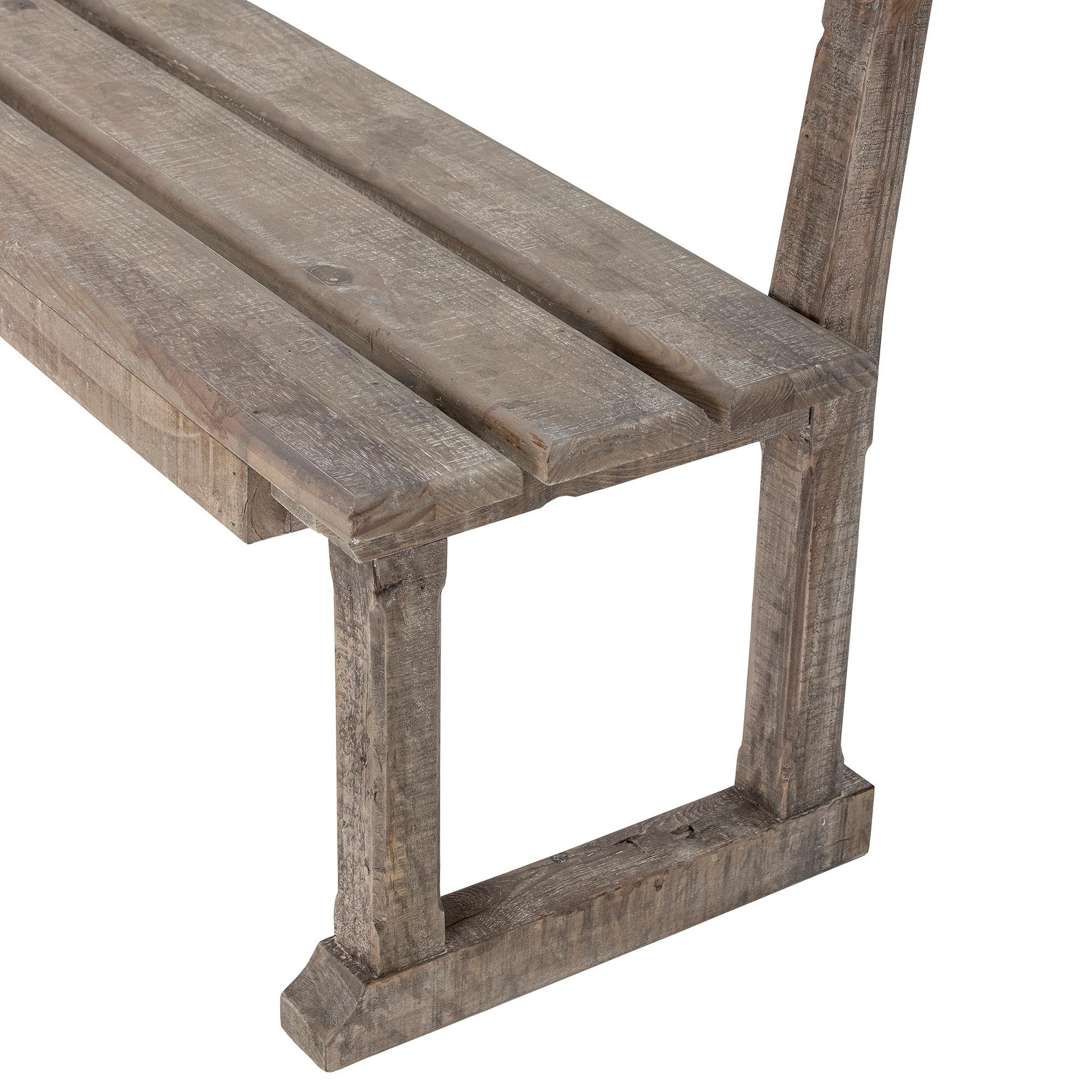 Portland Bank aus recyceltem Kiefernholz, natur, von Creative Collection.
